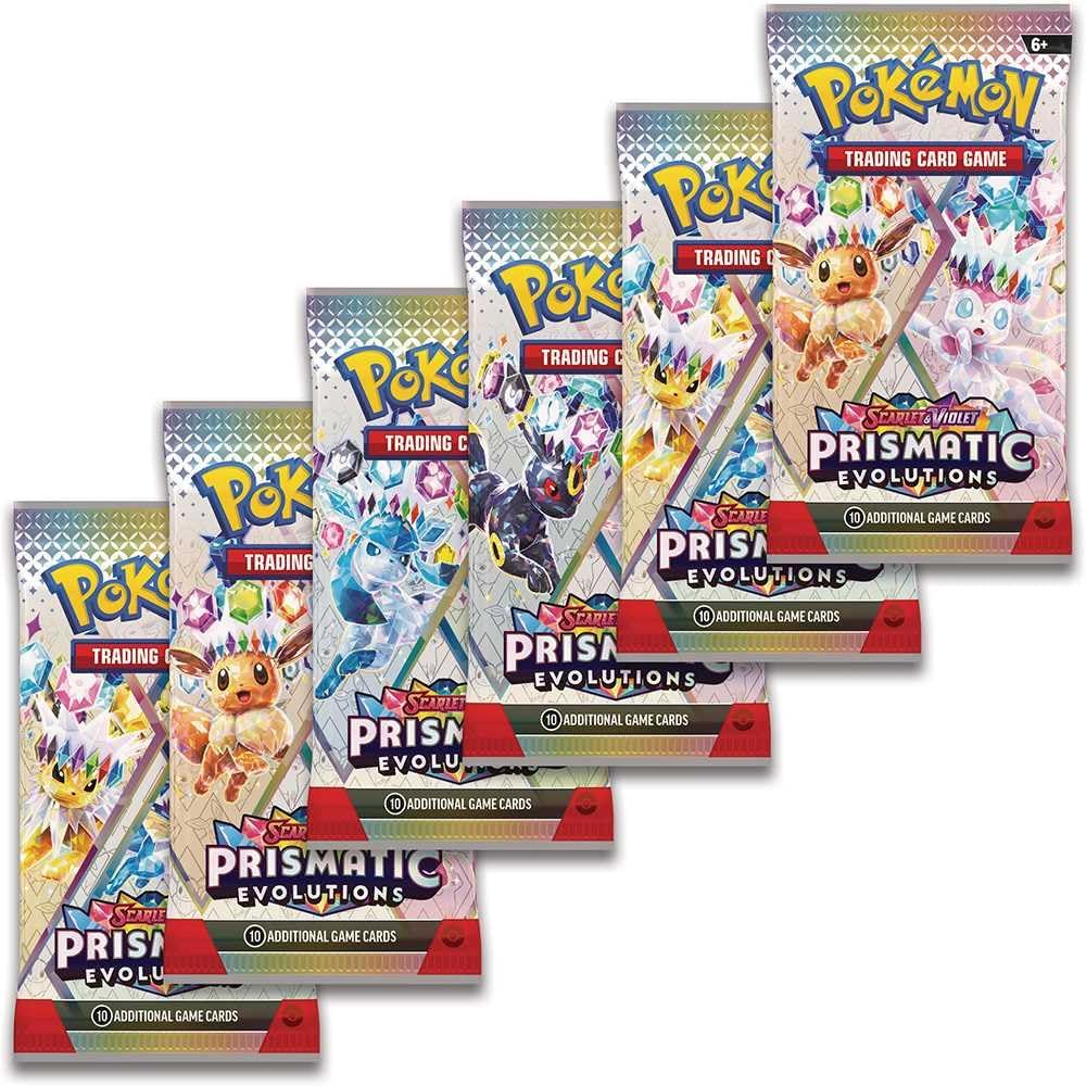 HotPokemon TCG: Scarlet & Violet Prismatic Evolutions Booster Pack (Random Art) - 10 Cards