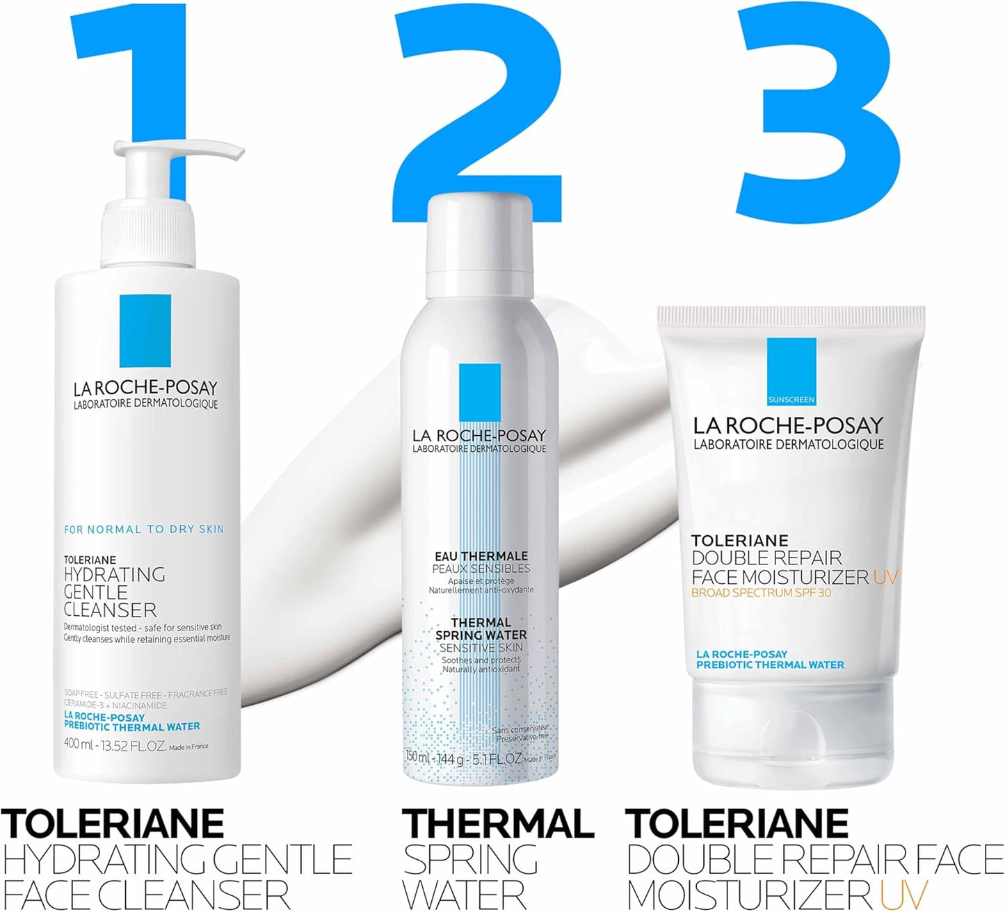 HotToleriane Double Repair UV SPF Moisturizer for Face, Daily Facial Moisturizer with Sunscreen SPF 30