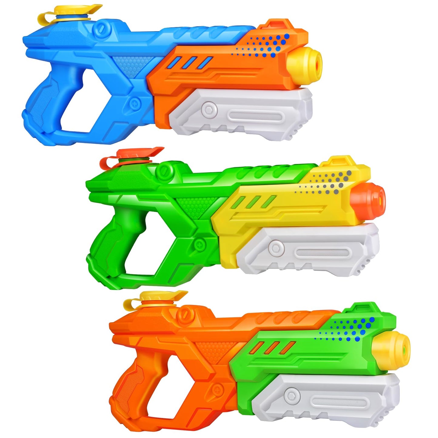 HotQuanquer 3 Pack Water Guns for Kids Adults - 600CC Squirt Water Toy Gun Super Blaster Soaker Long Range High Capacity Summer Swimming Beach Outdoor Water Fighting Play Pool Toys for Boys Girls (Blue)