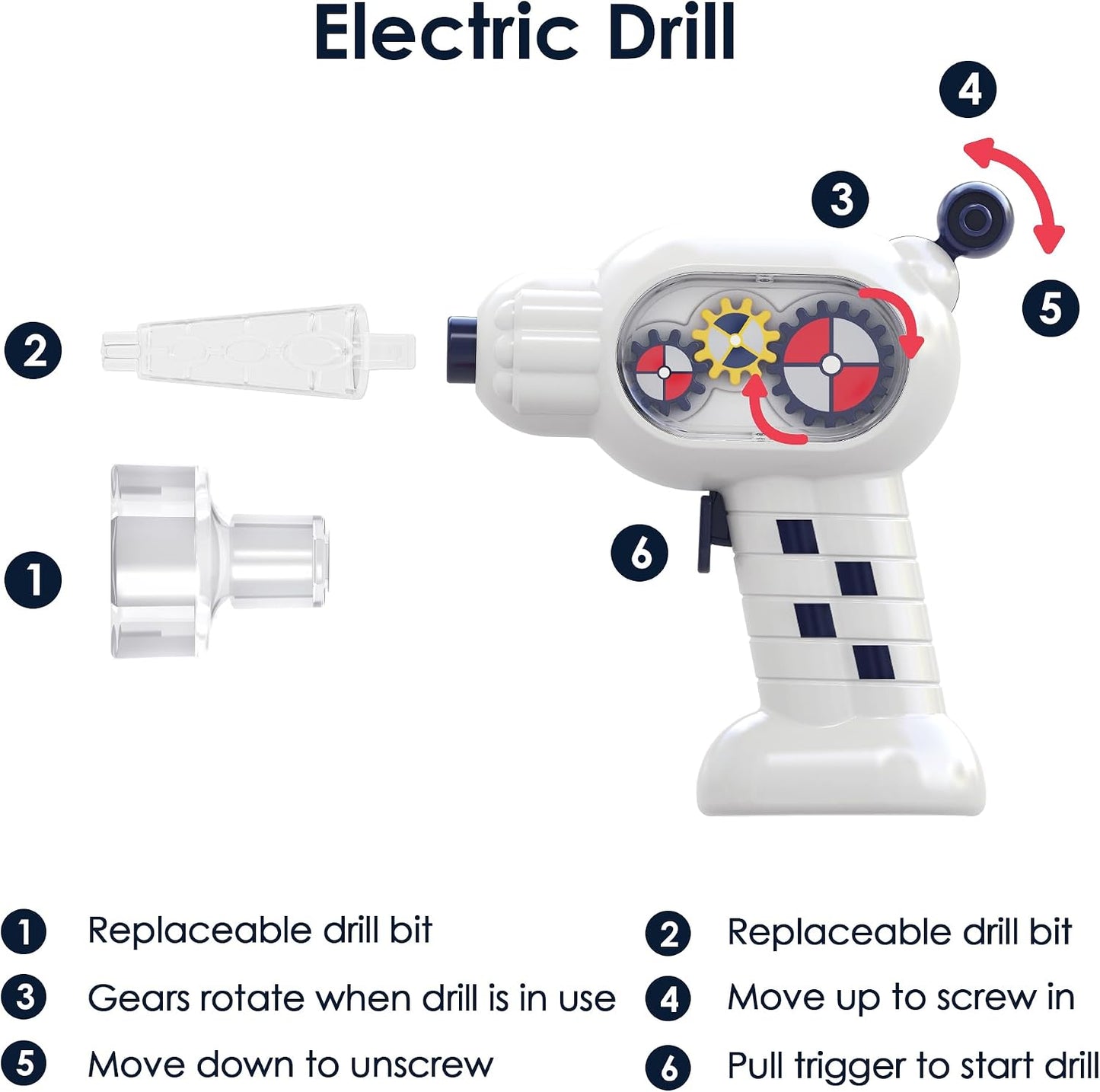HotiPlay, iLearn Rocket Outer Space Toys, Kids Spaceship Playset with Space Shuttle, Electric Drill, 2 Astronauts, Educational STEM Take Apart Adventure Gift for 3 4 5 6 7 8 Year Old Boy Girl