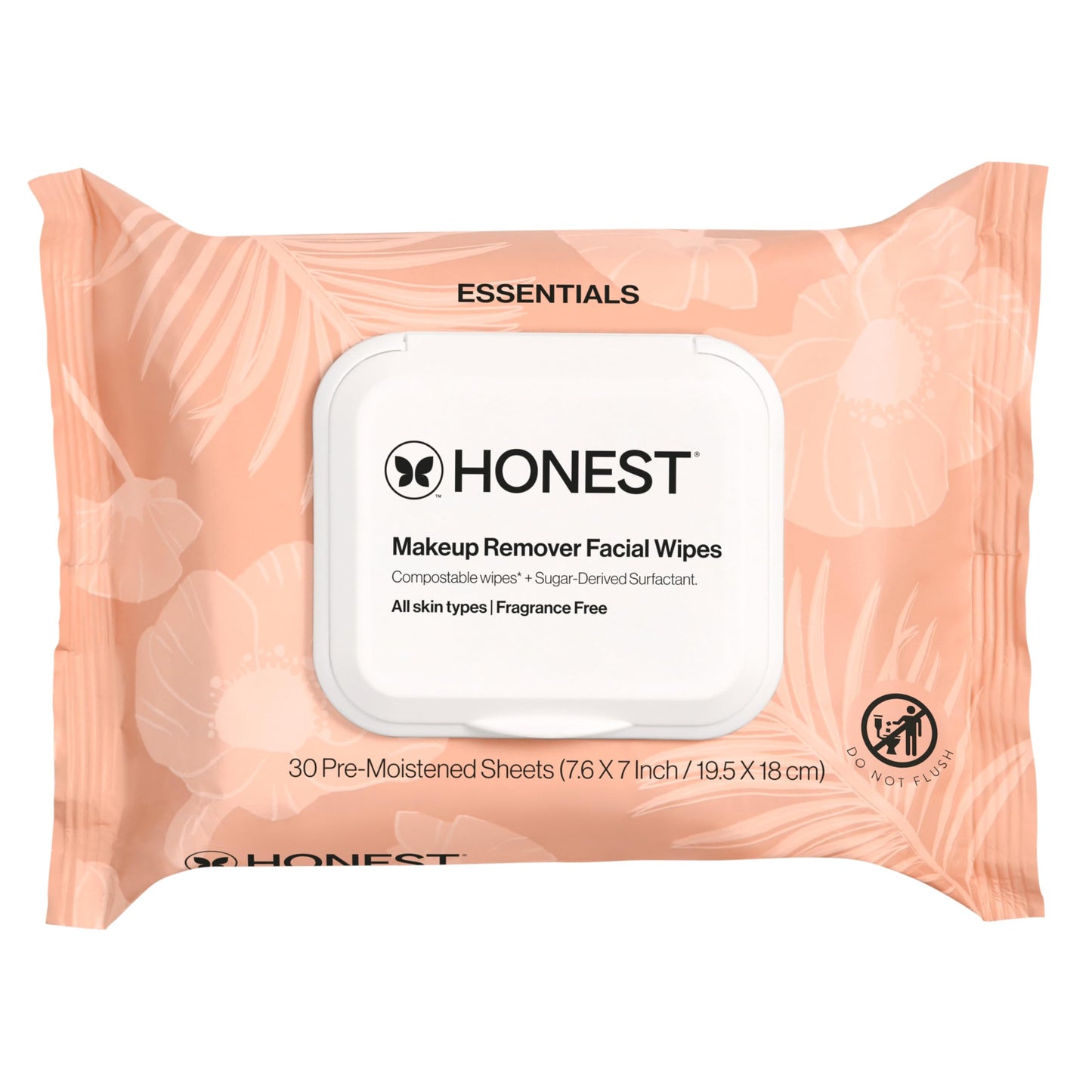 HotHonest Beauty Fragrance Free Cleansing Makeup Remover Facial Wipes, Plant Based, Hypoallergenic, Sensitive Skin, 90 Count