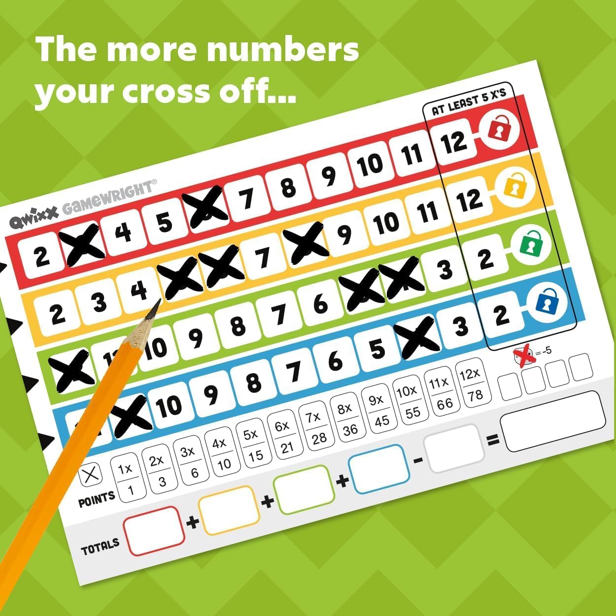 HotQwixx Fast Family Dice Game – Quick 15-Minute Gameplay, Easy to Learn, Strategy & Luck, Travel-Friendly Party Game for Kids & Adults Ages 8+, 2–5 Players