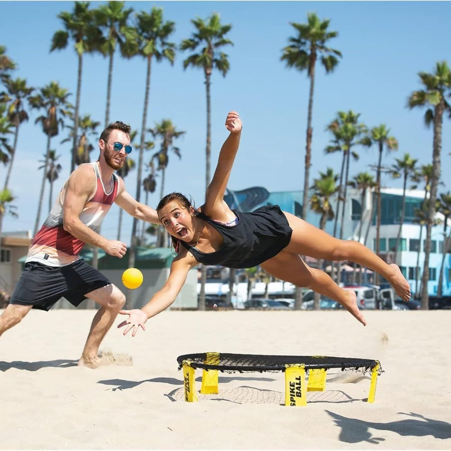 HotSpikeball 3 Ball Original Roundnet Game Set - Includes 3 Balls, net and Bag