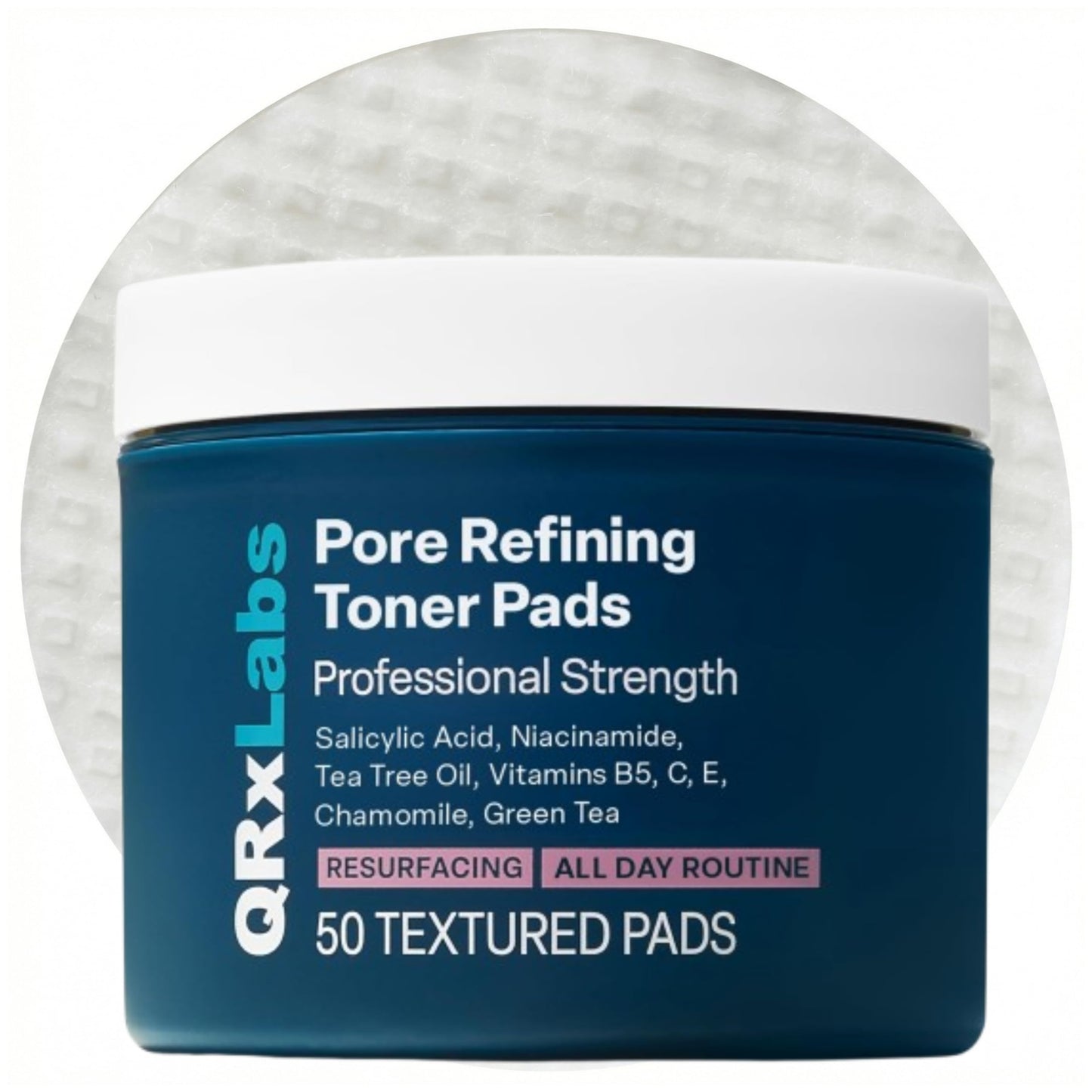 HotQRxLabs Glycolic Acid Pads - 20% Resurfacing Pads AHA for Face & Body - Exfoliates Skin Surface and Reduces Appearance of Fine Lines and Wrinkles - Acne Treatment Clearing - Daily Pads - 50ct