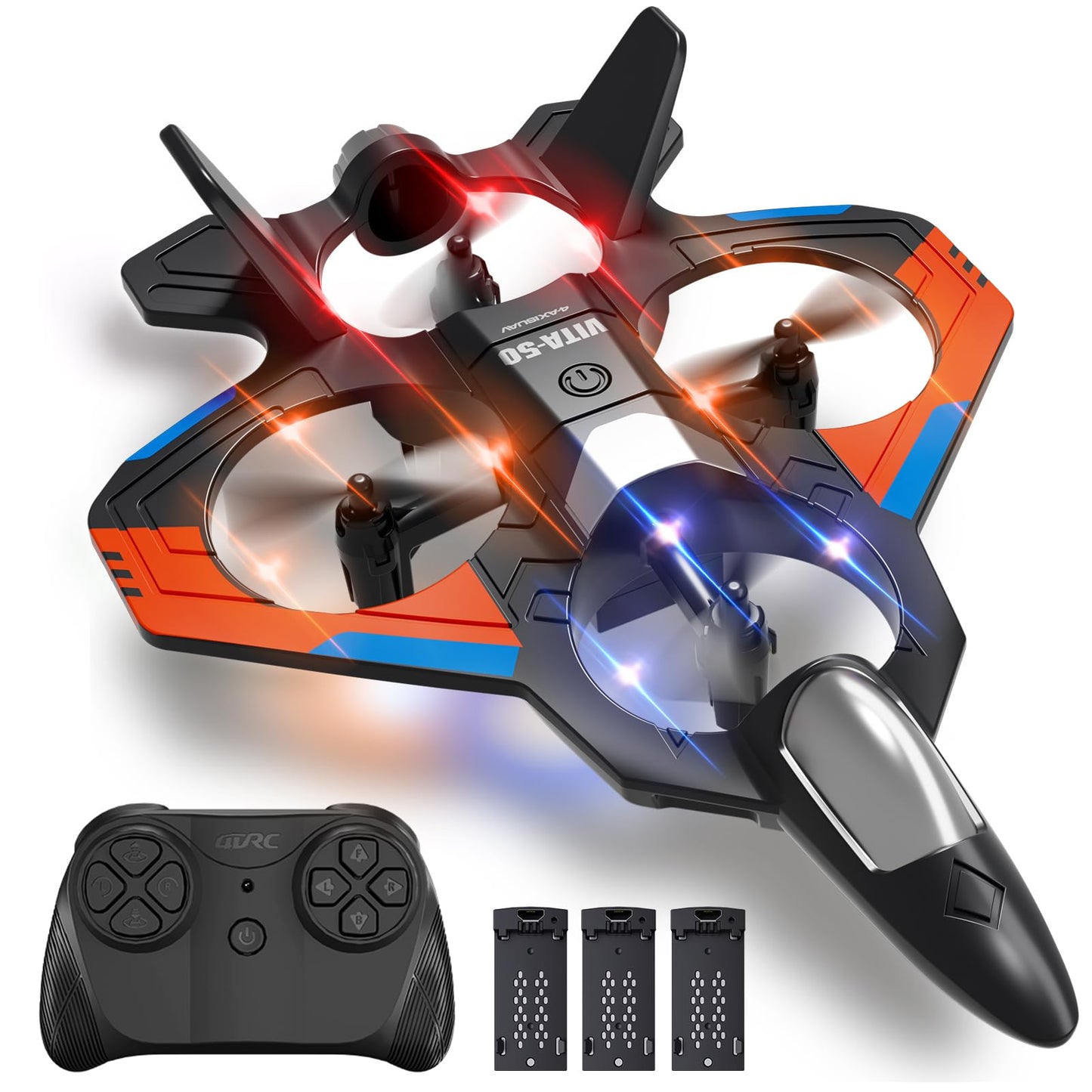 Hot4DRC RC Planes Remote Control Airplanes for Kids, Foam Remote Control Planes for Kids Adults Beginners, Remote Control Helicopter Fighter Jet Drones for Kids Adults, 360° Flip Easy to Fly