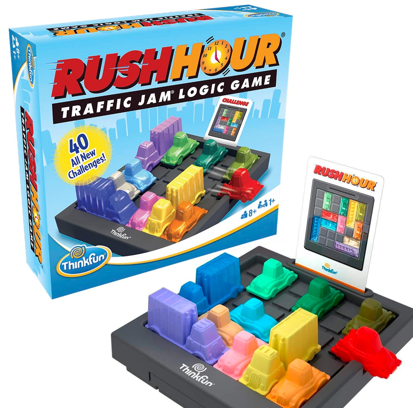 Hot ThinkFun Rush Hour Traffic Jam Logic Game - Engaging STEM Toy for Kids Age 8 and Up - Enhances Reasoning & Planning Skills - MESH Accredited - 20+ Awards - Trusted Worldwide Seller for Over 20 Years