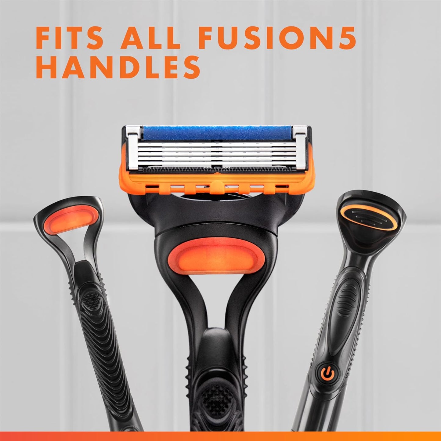 HotGillette Fusion5 Power 5-Blade Razor Blade Refills for Men with Precision Trimmer, 10 Count