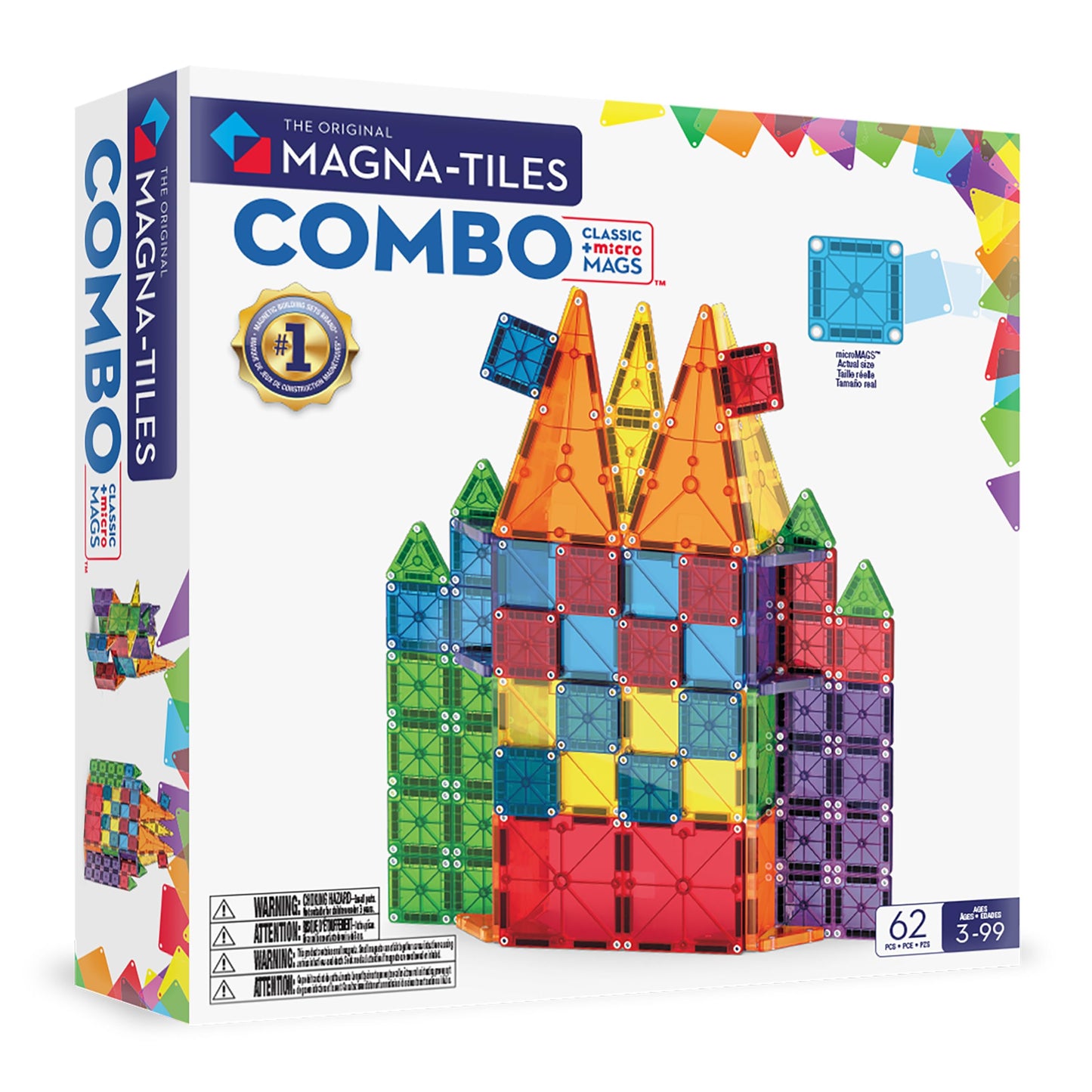 HotMAGNA-TILES® Combo 46-Piece Magnetic Construction Set, The Original Magnetic Building Brand
