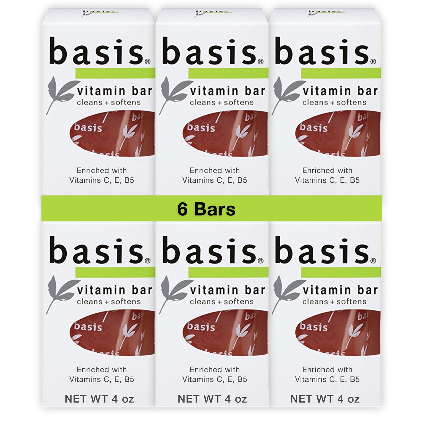 HotBasis Sensitive Skin Bar Soap for Body, Hands and Face, Unscented Soap Bar for Sensitive Skin with Chamomile and Aloe Vera, Bar Soap Bulk Pack, 4 Oz Bar, Pack of 6