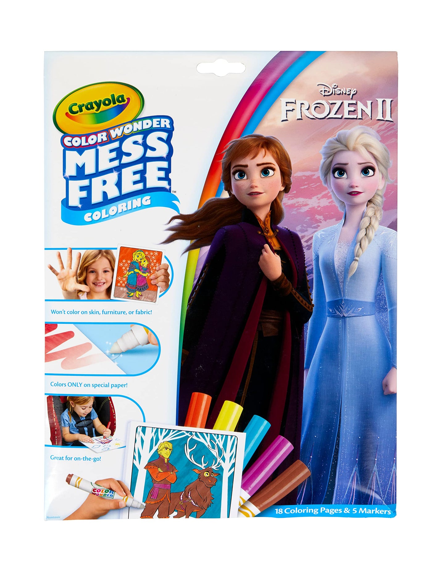 HotCrayola Color Wonder Mess Free Coloring Activity Set (30+ Pcs), Travel Art Kit, Gift for Kids & Toddlers, Ages 3+