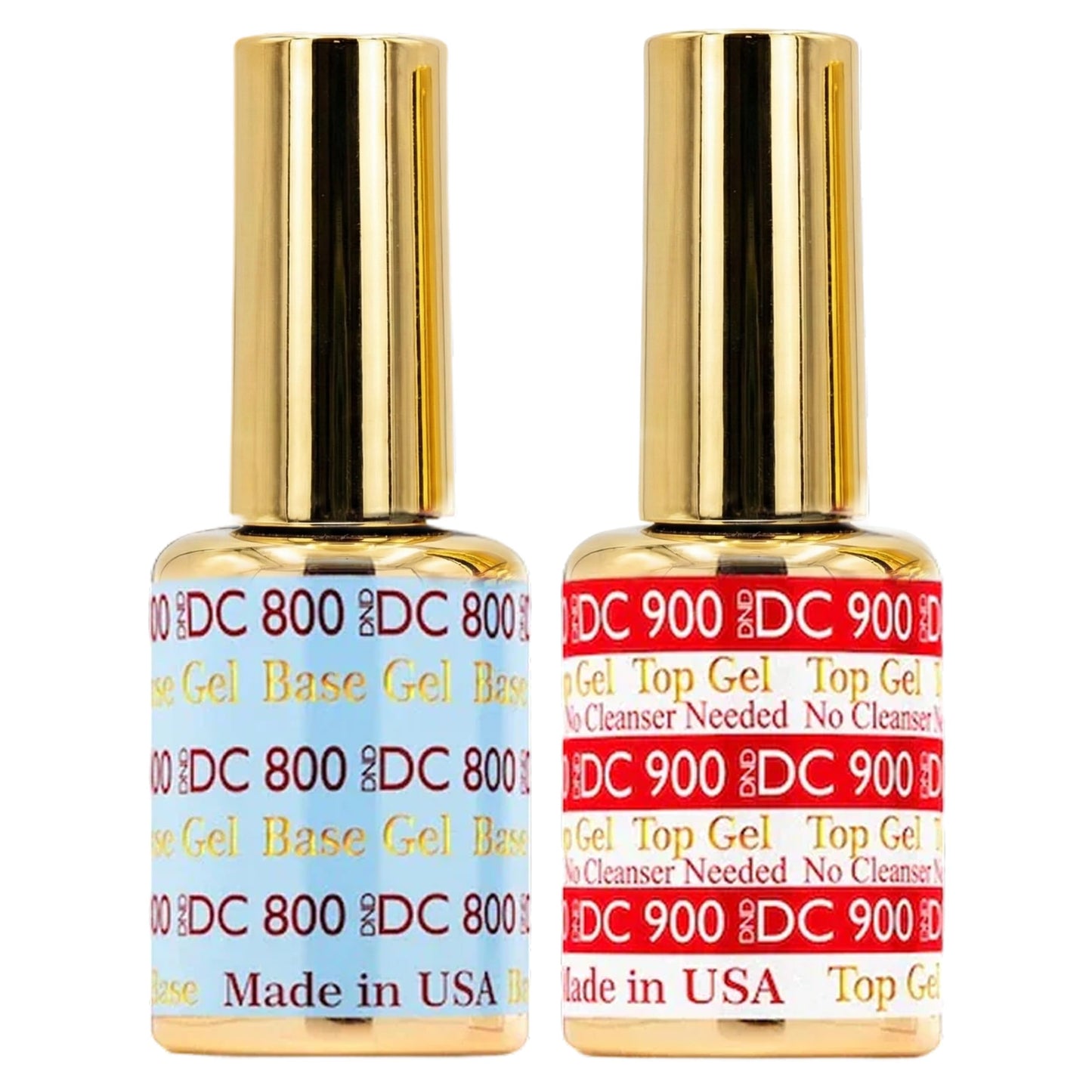 HotDND Base Gel and Top Gel Polish Set, UV/LED GelBase Polish and No Cleanse Top Coat, Professional Gel Polish Duo, 0.5 Fl Oz Each