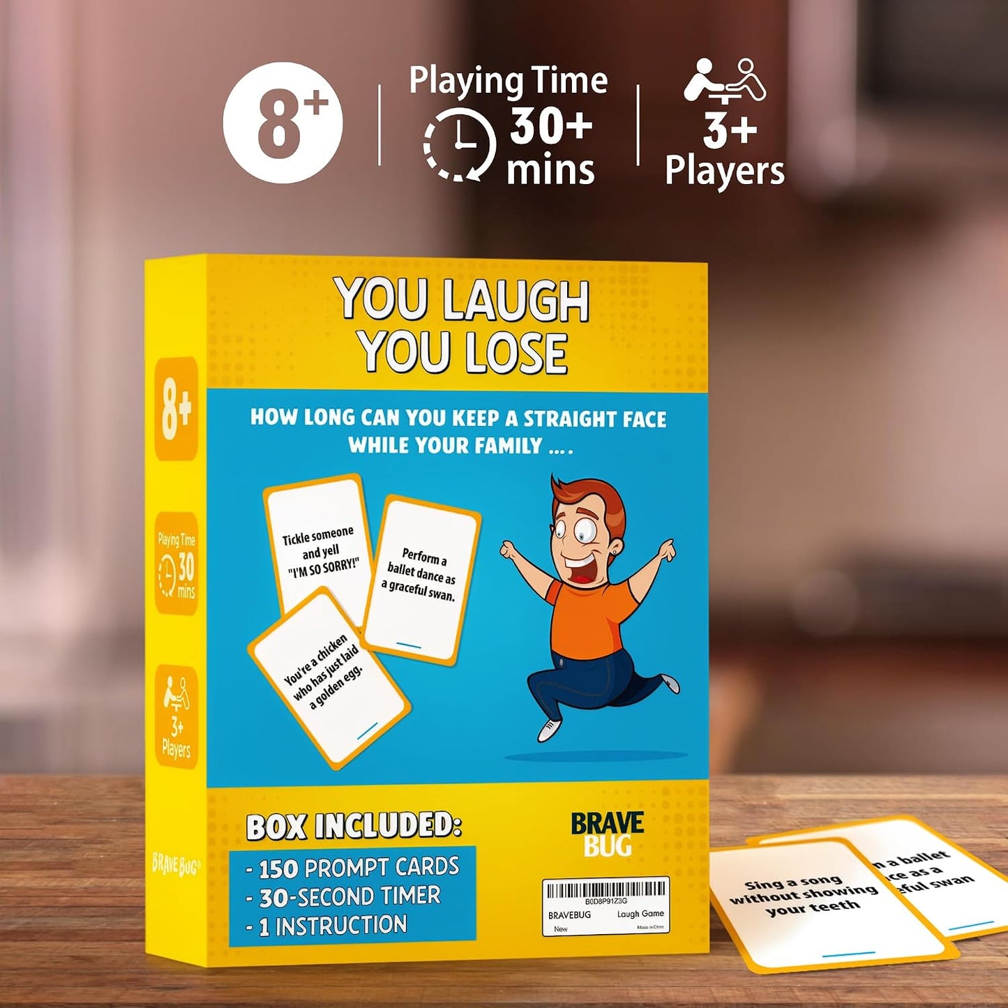Hot You Laugh You Lose Game - Board Games for Kids 8-12, Idea Gifts For Teen | sleepover party supplies for girls, family games for kids and adults, try not to laugh game, charades for kids