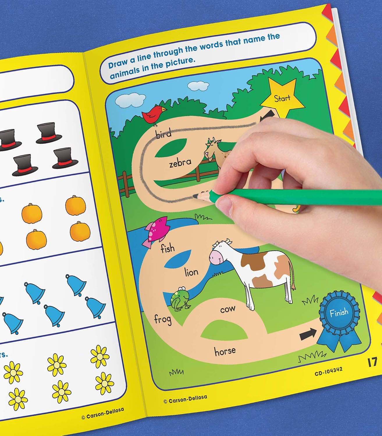 Hot Carson Dellosa Beginning Reading Book, Kindergarten Workbook With Sight Words, Vocabulary, Phonics, and Sequencing Practice, Classroom or Homeschool Curriculum (Volume 3)