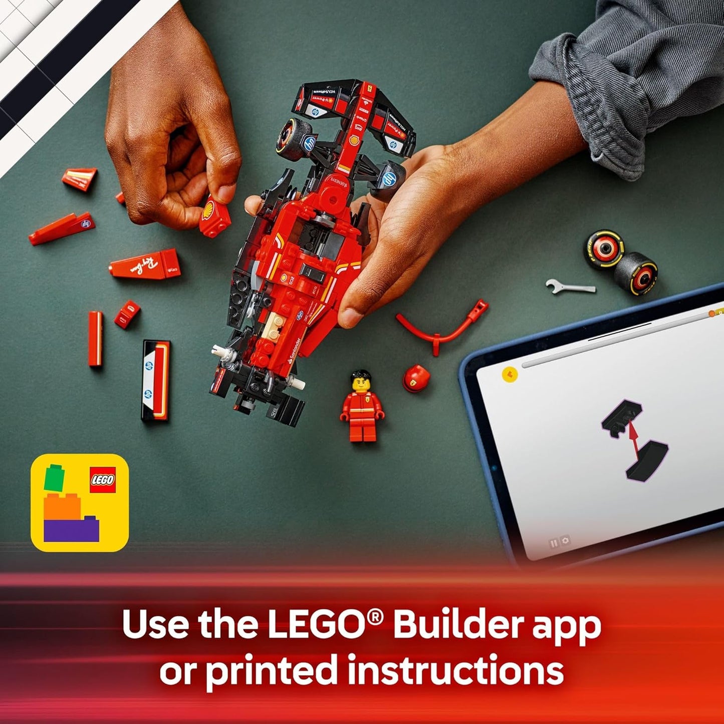 HotLEGO Speed Champions Ferrari SF-24 F1 Race Car Toys - Building Sets for Kids, Boys & Girls, Ages 10+ - Ferrari F1 Model Car Kits for Display or Play - Gift Ideas for Birthdays and Fans - 77242