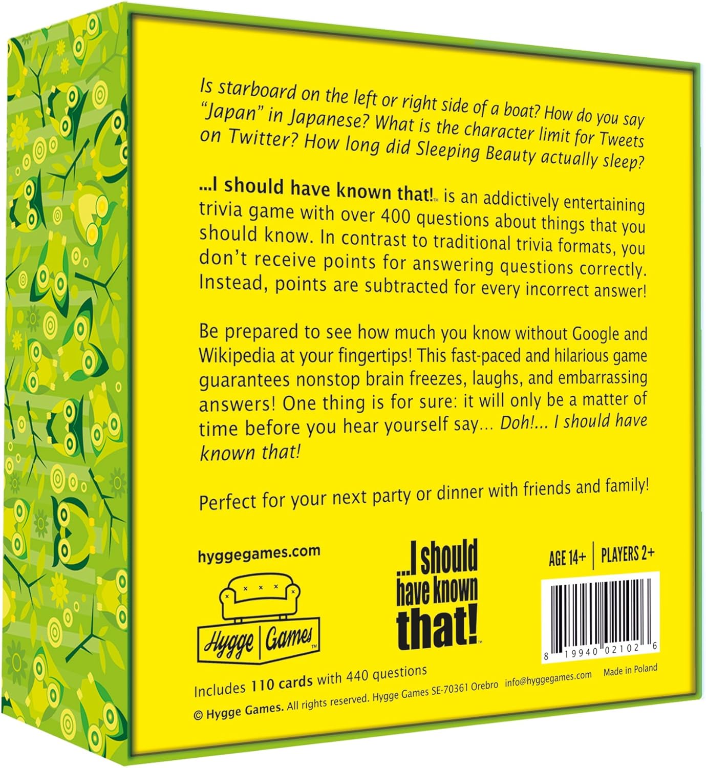 HotI should have known that! - A Trivia Game About Things You Oughta Know, Green