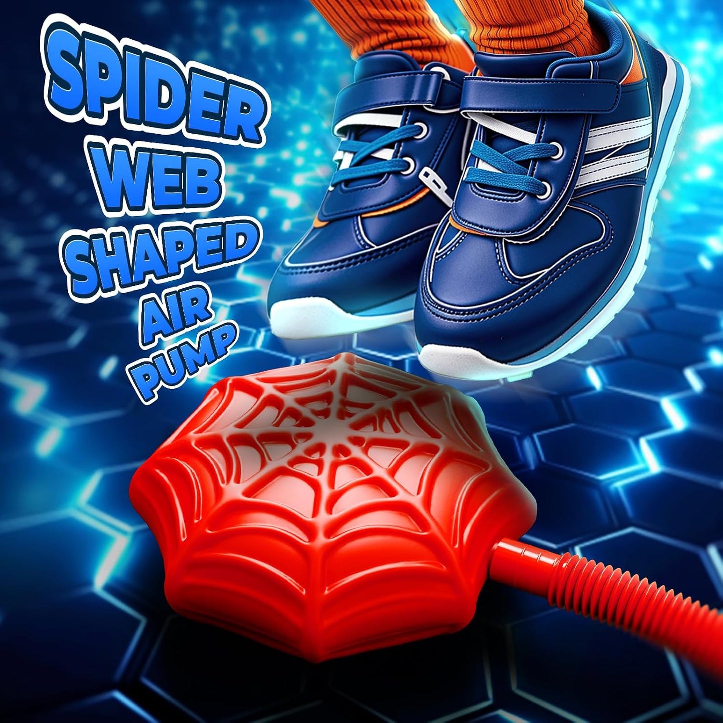 Hot Spider Rocket Launcher for Kids, 4 Rockets with Web Air Pump, Stomping Launch Toys, Outdoor Spider Toys Gifts for 3-10 Year Old Boys & Girls