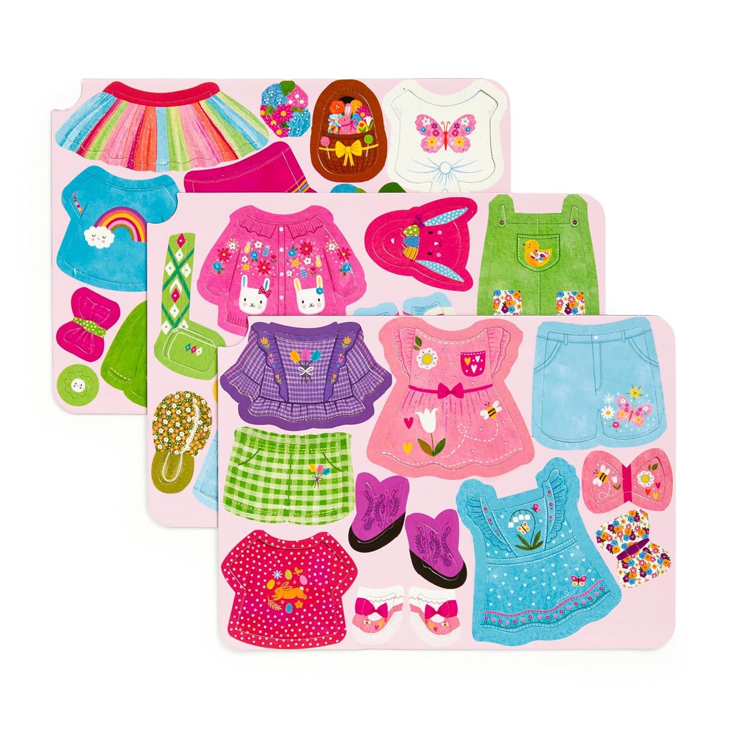 Hot Mudpuppy Garden Bunnies – Magnetic Dress Up Set Including 2 Illustrated Bunny Themed Background Scene and 40+ Mix and Match Magnets