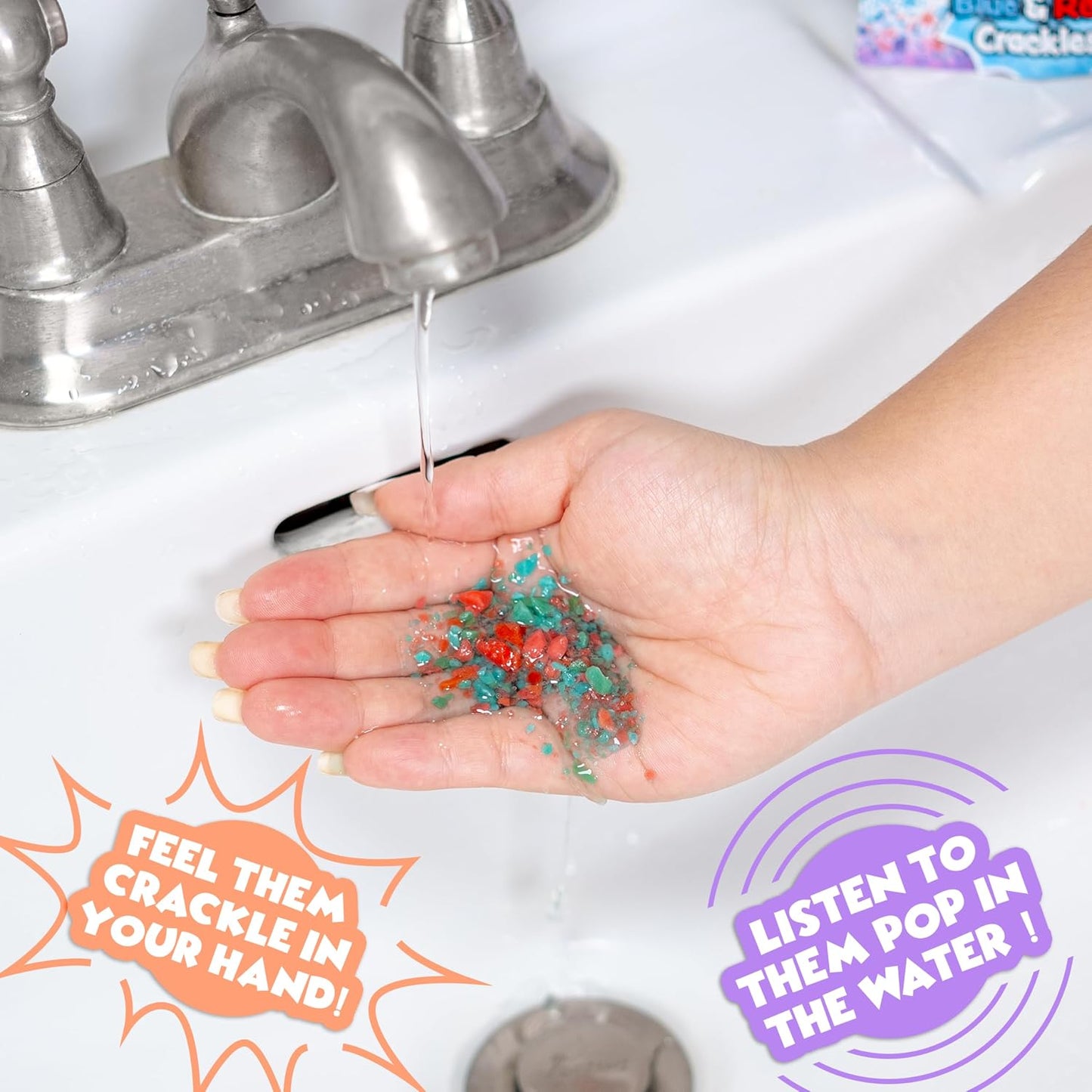 Hot Tub Works® Bath Crackles Bath Toy, Variety 12 Pack | Nontoxic & Fragrance-Free | Makes Bath Water Crackle & Pop for a Unique Kids Bath | Swirl Water for Fizzy Fun | Sensory Kids & Toddler Bath Toys