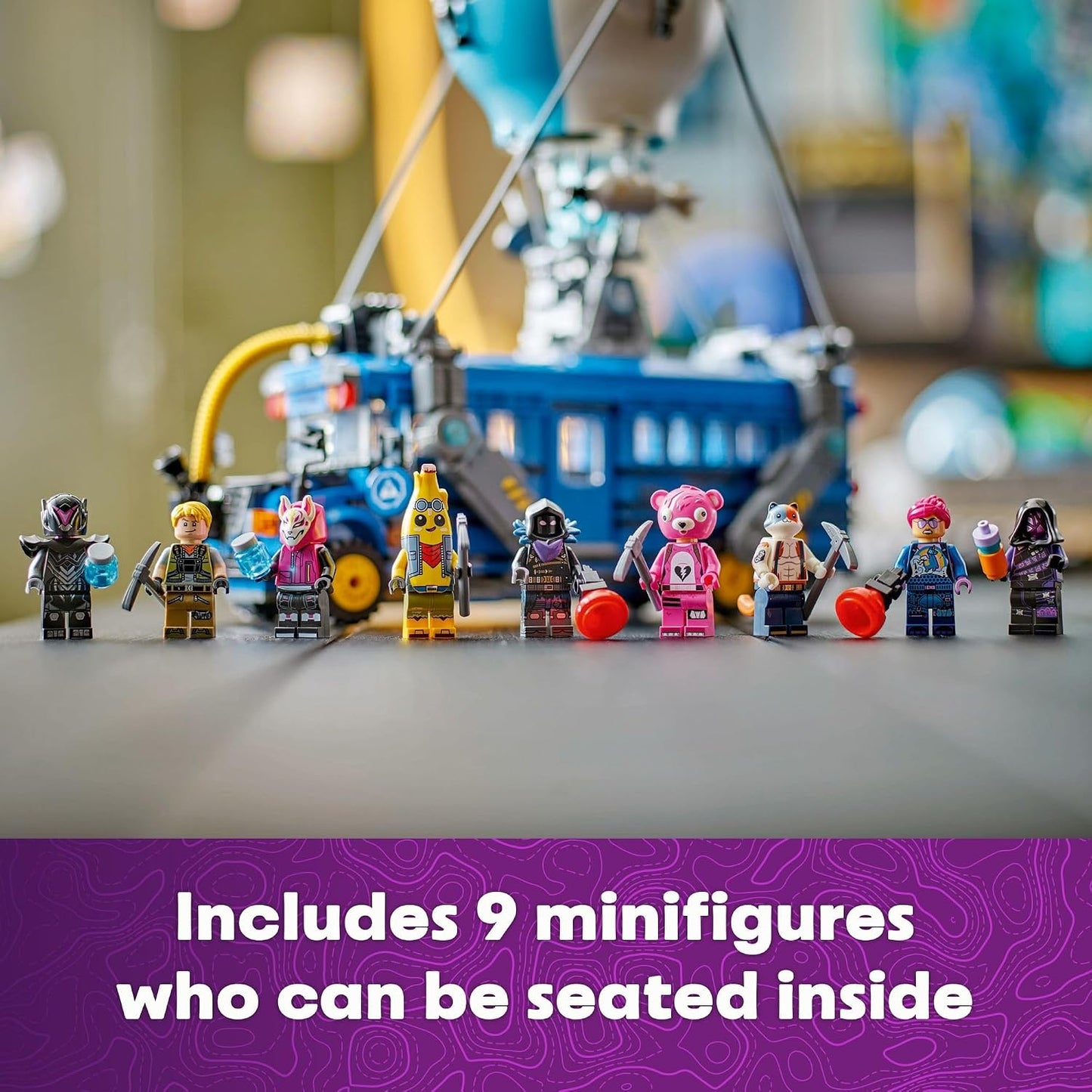 Hot LEGO Fortnite Battle Bus Building Toy - Collectible Fortnite Toy for Kids, Boys & Girls, Ages 10+ - Pretend Play Set with 9 Minifigures from Video Game - Gift for Birthdays - 77073