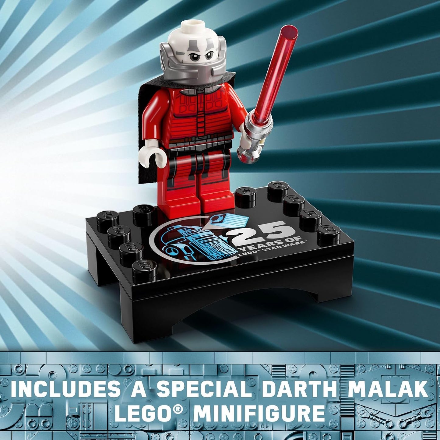 HotStar Wars R2-D2 Building Toy Set -Display Star Wars Toy, Ages 10+ - Includes 25th Anniversary Darth Malak Minifigure - 75379