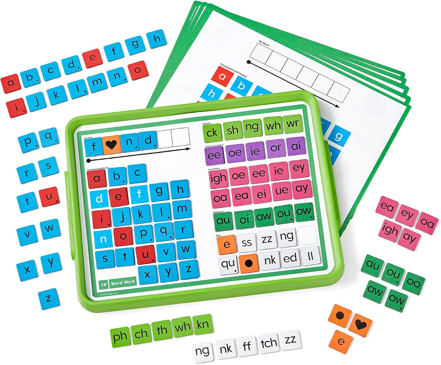 Hot hand2mind Advancing Phonics Word Work Small Group Set, Magnetic Letter Tiles, Magnetic Letter Trays, Kindergarten Phonics Manipulatives, Phonemic Awareness, Science of Reading Classroom Materials