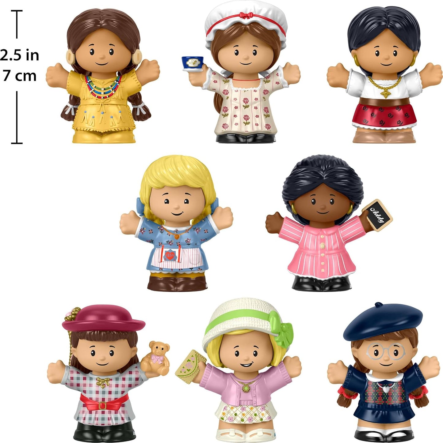 Hot Little People Collector American Girl 40th Anniversary Special Edition Figure Set for Fans, 8 Characters in a Display Package (Amazon Exclusive)