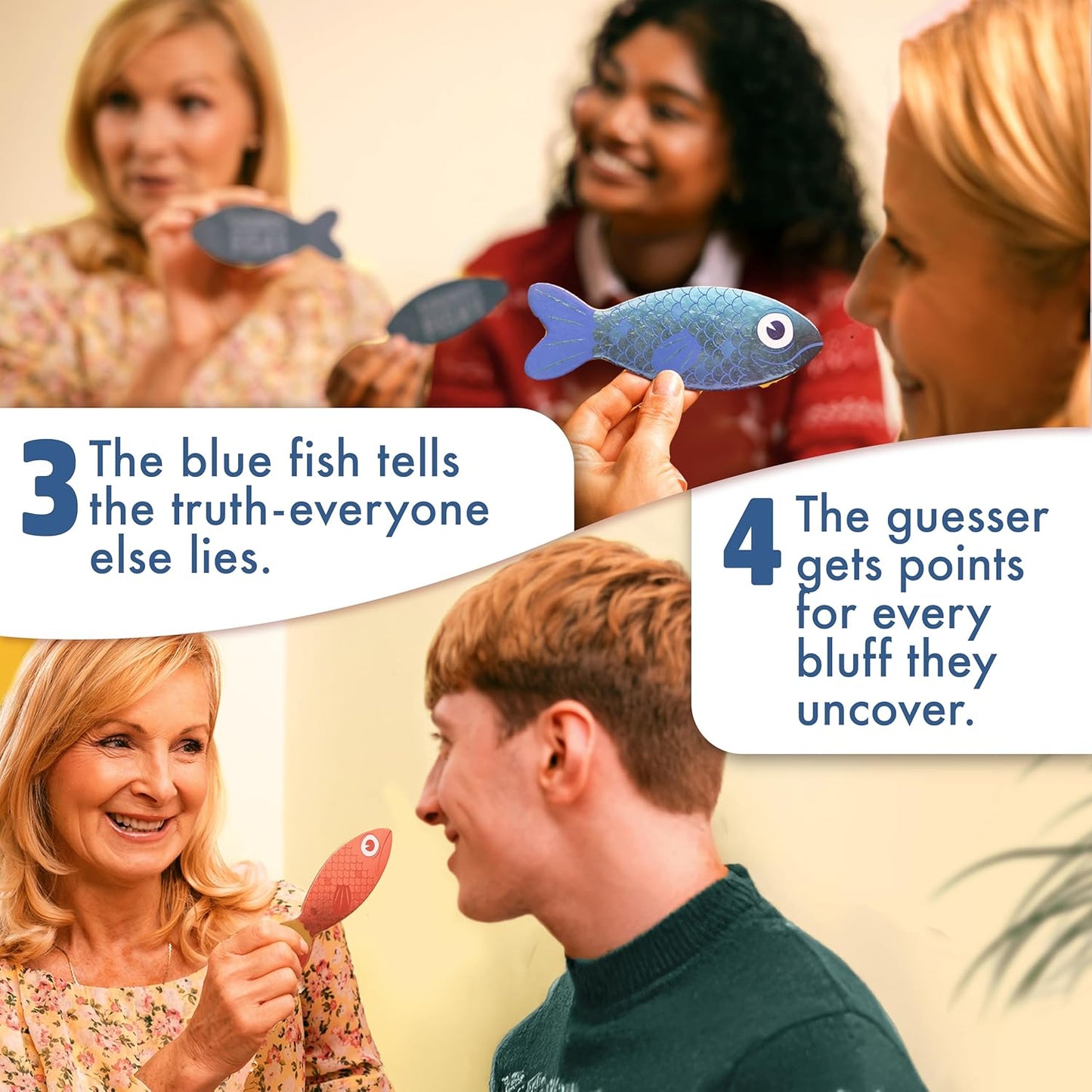 Hot Sounds Fishy Amazon Exclusive Trivia Party Game, Age 10+ | Bluffing Beats Brains, Different Every Time, Know It or Make It Up, Ages 8+, Fun for Kids & Adults, Great for Cookouts