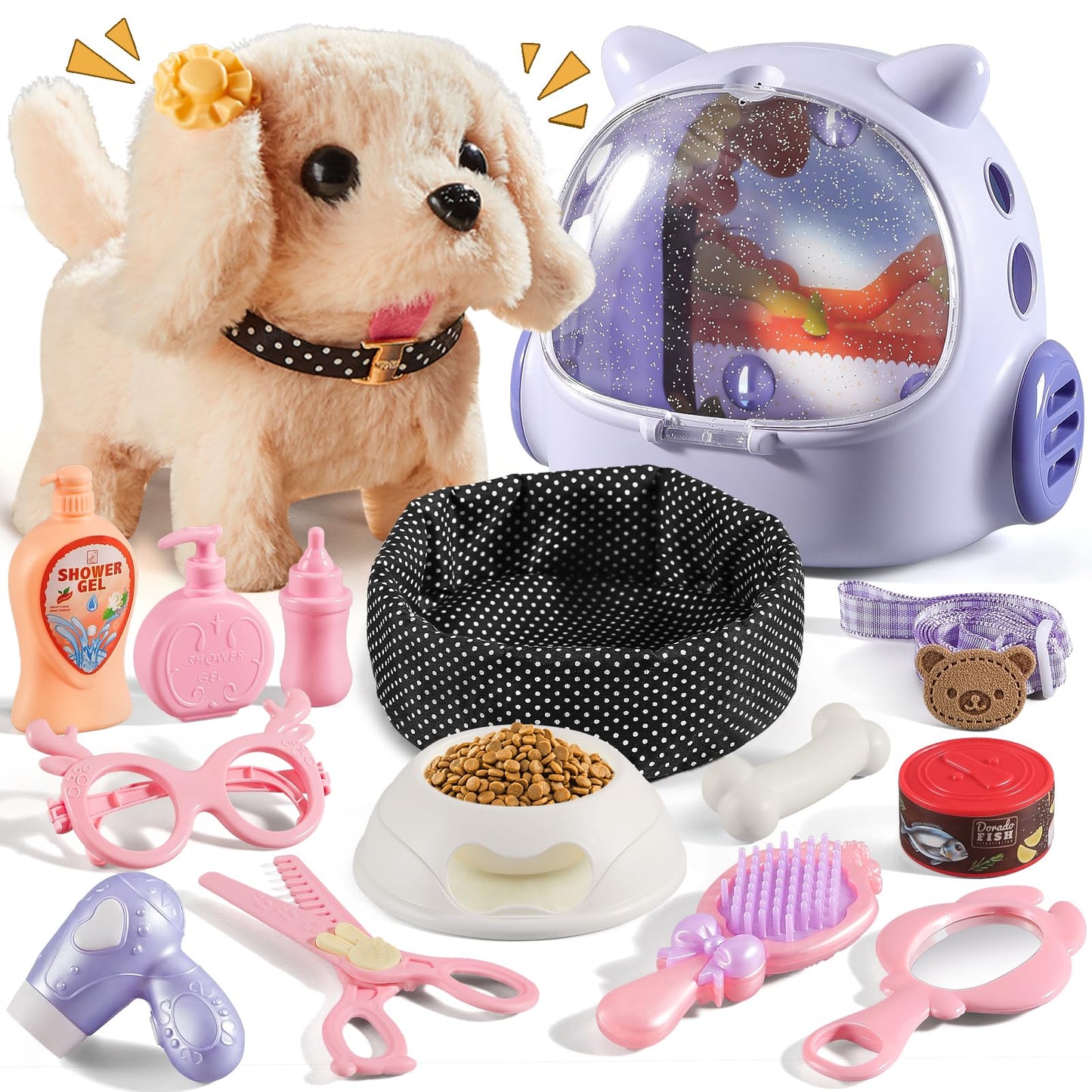 Hot Vanvimen 16 Pcs Robot Dog Toys for Girls, Toys for 3 4 5 6 7 8 Year Old Girls Kids Boys, Realistic Robot Puppy Toddlers Girl Toy for 5-7 6-8, Ideas Birthday Gifts for Girl 3 4 5 6 Year Old