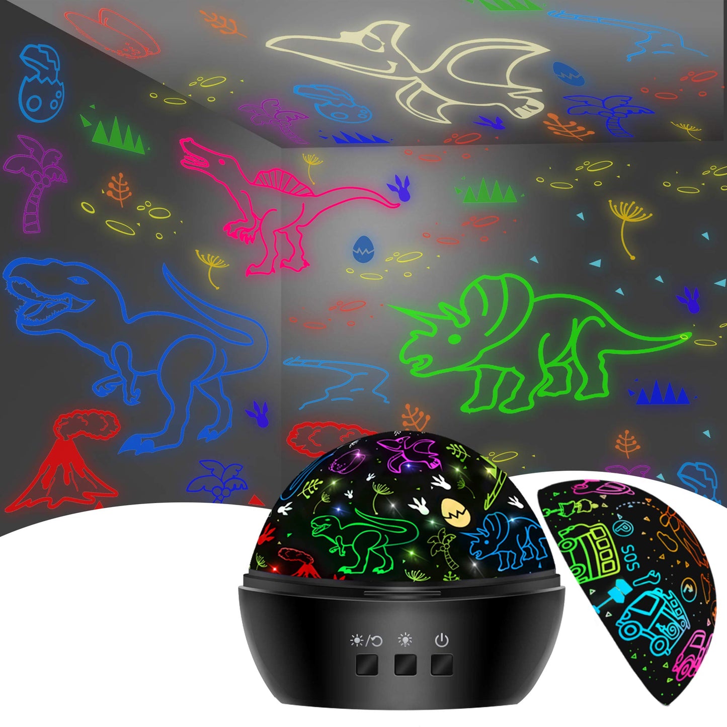 Hot Dinosaur Night Light Toys for 3-8 Year Old Boys,2 in 1 Dino Projection for 2-10 Year Kids,Boys Girls Gifts,Suitable for Chirstmas Xmax Easter Birthday