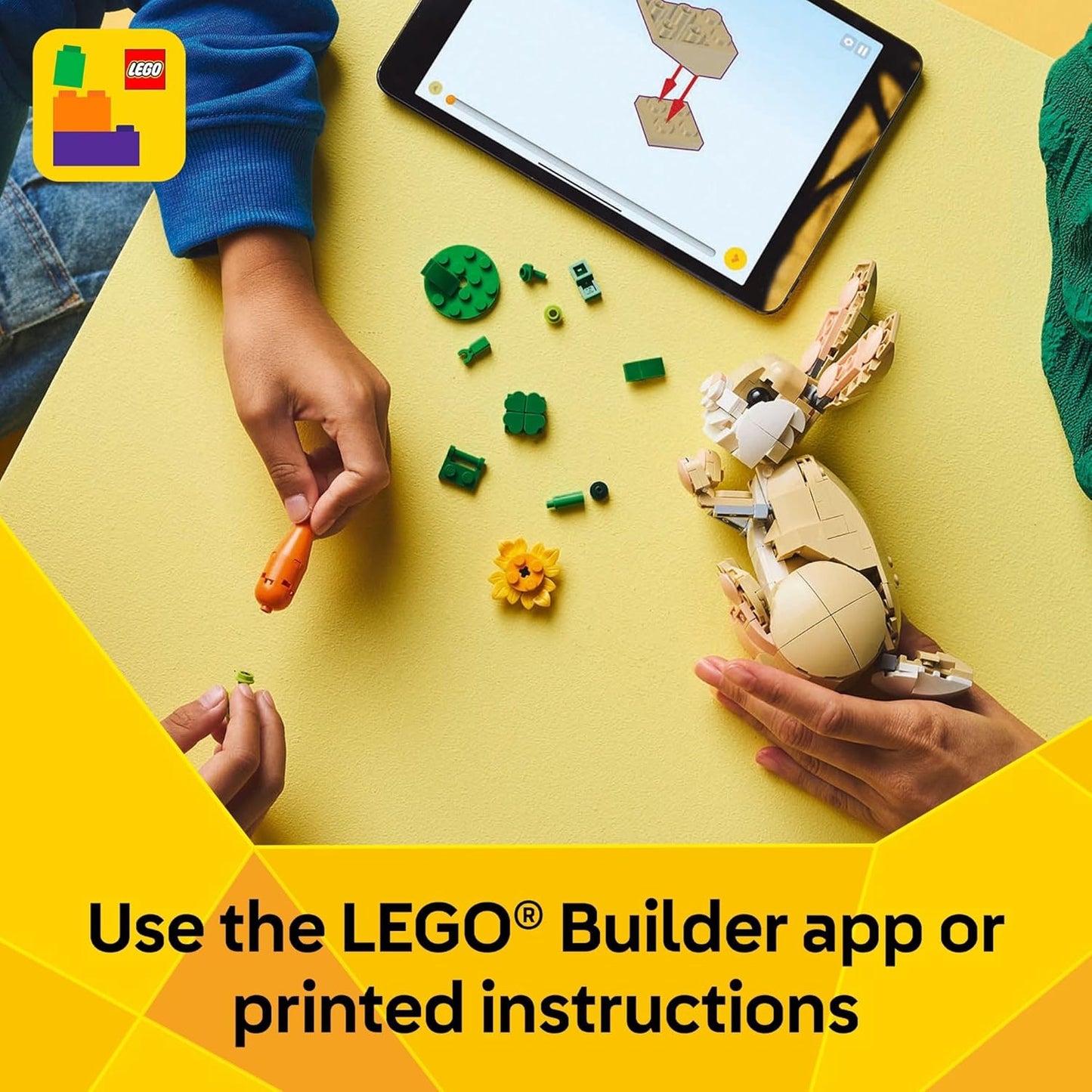 Hot LEGO Creator 3 in 1 Cute Bunny 31162 | Building Toy, Girls & Boys, Ages 8+, Choose Your Build W/ 3 Options, 326 pcs, Display in Bedroom or Bookshelf, Gift Idea