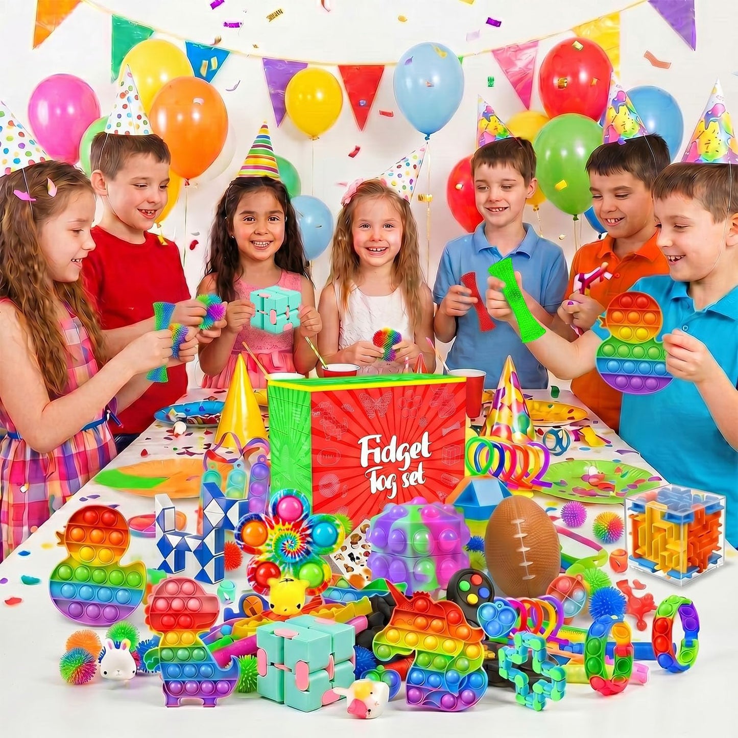 HotFidget Toys, 160 Pack Party Favors for Kids 8-12 4-8, Sensory Toys Bulk Autism Autistic, Treasure Box Toys for Classroom, Stocking Stuffers, Goodie Bag Stuffers, Christmas Birthday Gifts Prizes