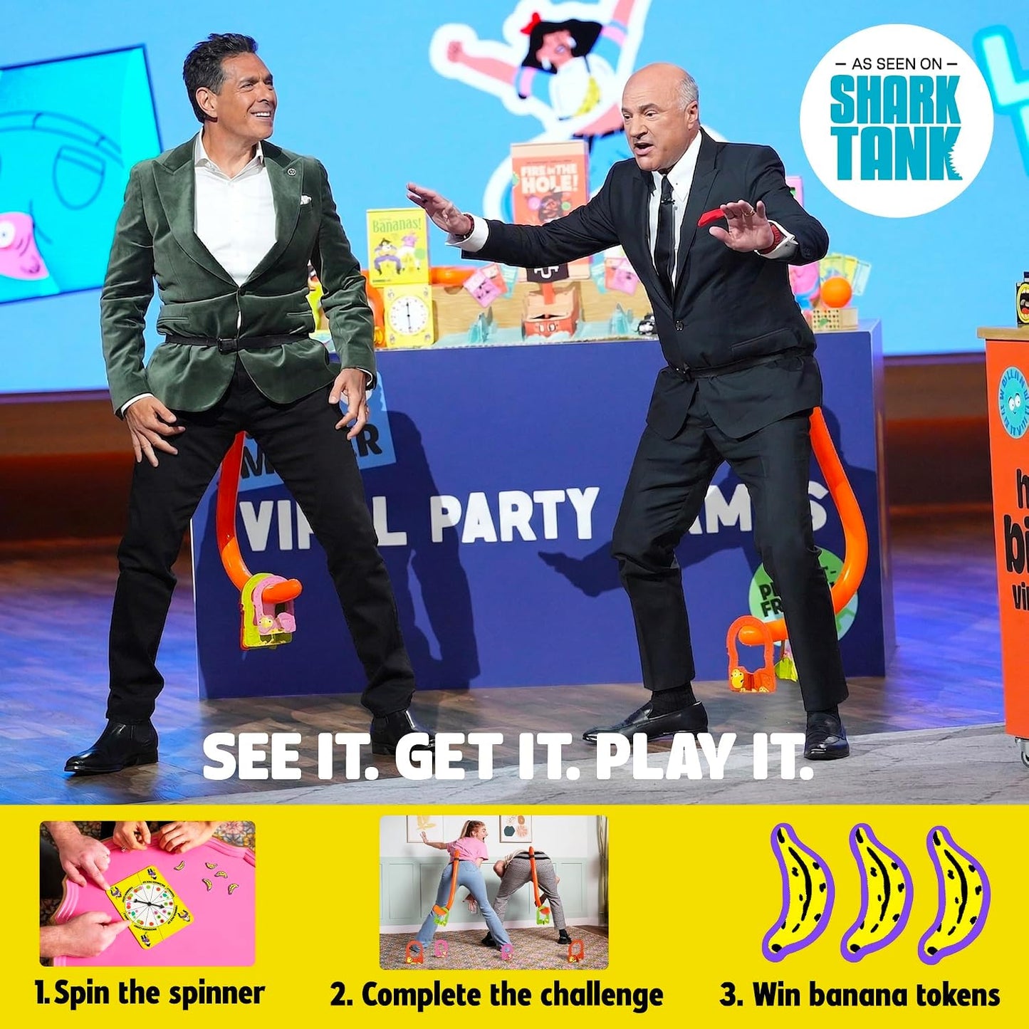 HotMCMILLER ENTERTAINMENT It’s Bananas – The Hilarious Monkey Tail Party Game for Adults & Families | Funny Indoor & Outdoor Game for Bachelorette Parties, Summer Parties, BBQs, Birthdays & Game Nights