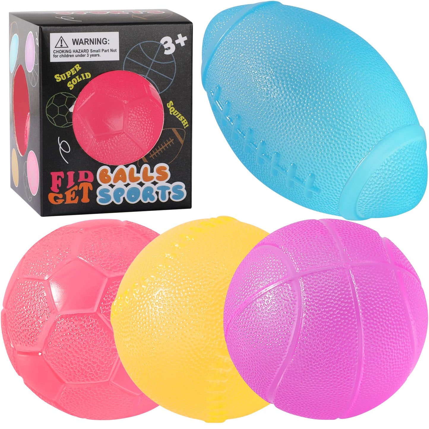 Hot4Pack Fidget Toys Mini Squishy Stress Cube, Stress Balls for Kids, Adults Squishies Anxiety Stress Relief, Ice Squishy Cube Sugar Balls, Sensory Toys for Kids with Autism, Fidgets for Classroom Prize