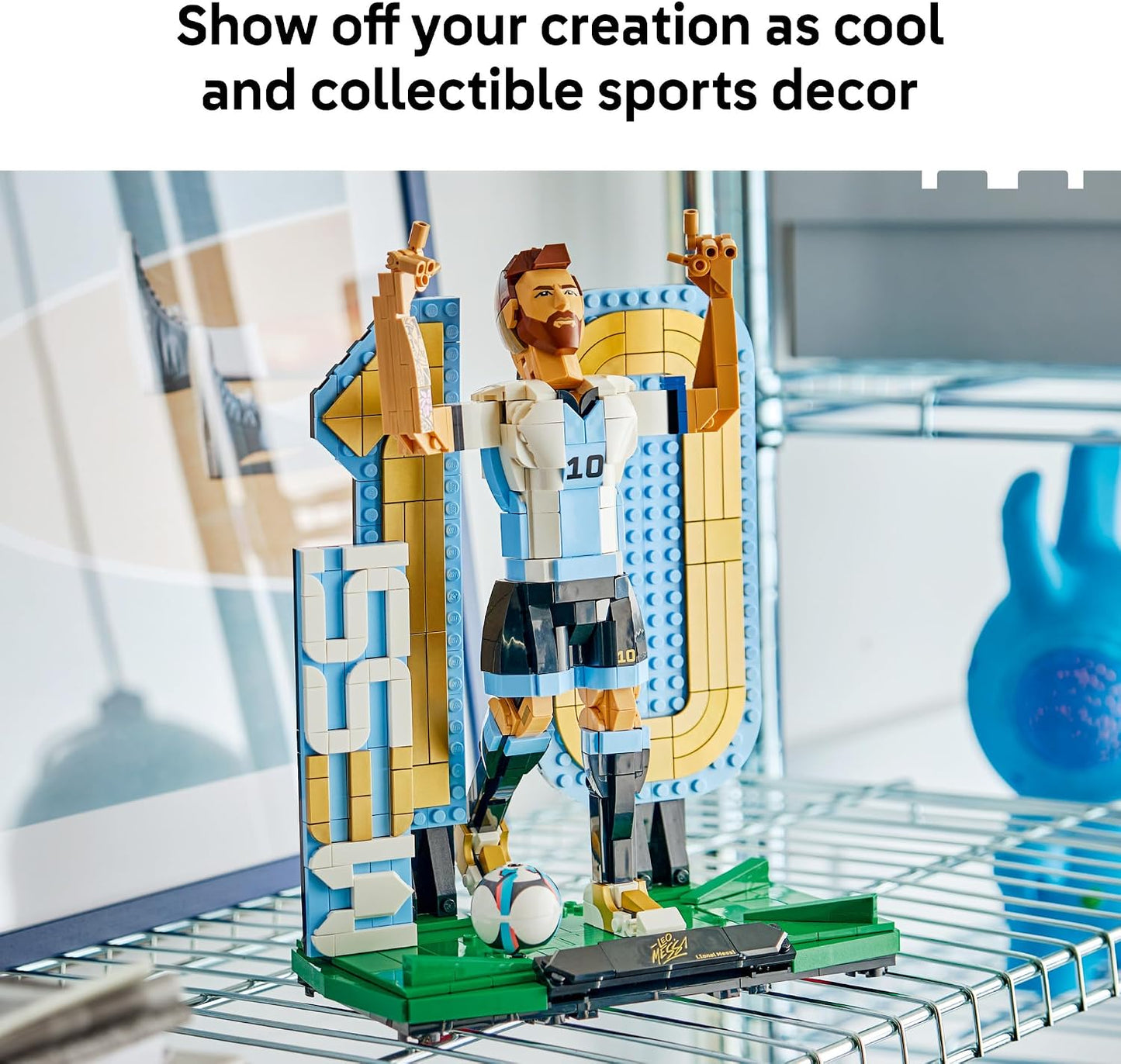 Hot LEGO Editions Lionel Messi – Soccer Legend - Building Set for Boys & Girls, Ages 12+ - Collectible Soccer Gift with Plaque - Kids Bedroom or Shelf Decor - 43015