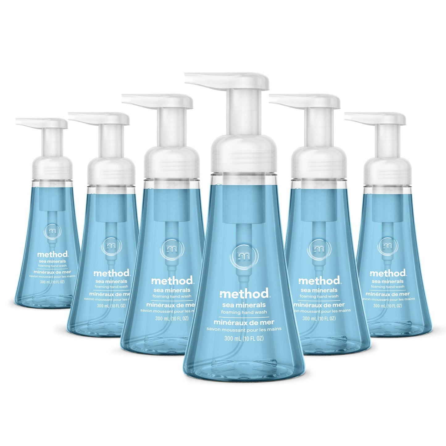 Hotmethod Foaming Hand Wash, Sea Minerals - Leaves Hands Feeling Soft & Clean, for Bathroom & Kitchen, Marine & Lemon Notes, 10 fl oz, 3 pack
