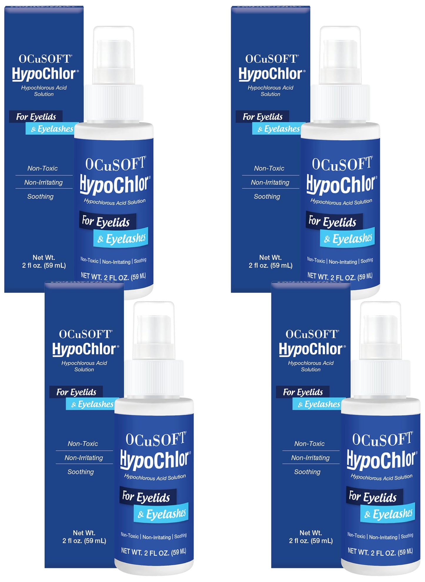 HotOCuSOFT HypoChlor Spray - Non-Irritating Hypochlorous Acid Spray & Eyelid Cleanser Solution to Remove Oil & Debris- 2 fl oz | Eyelid Spray for Irritated Eyelids Associated with Blepharitis, Dry Eyes, Meibomian Gland Dysfunction and Styes