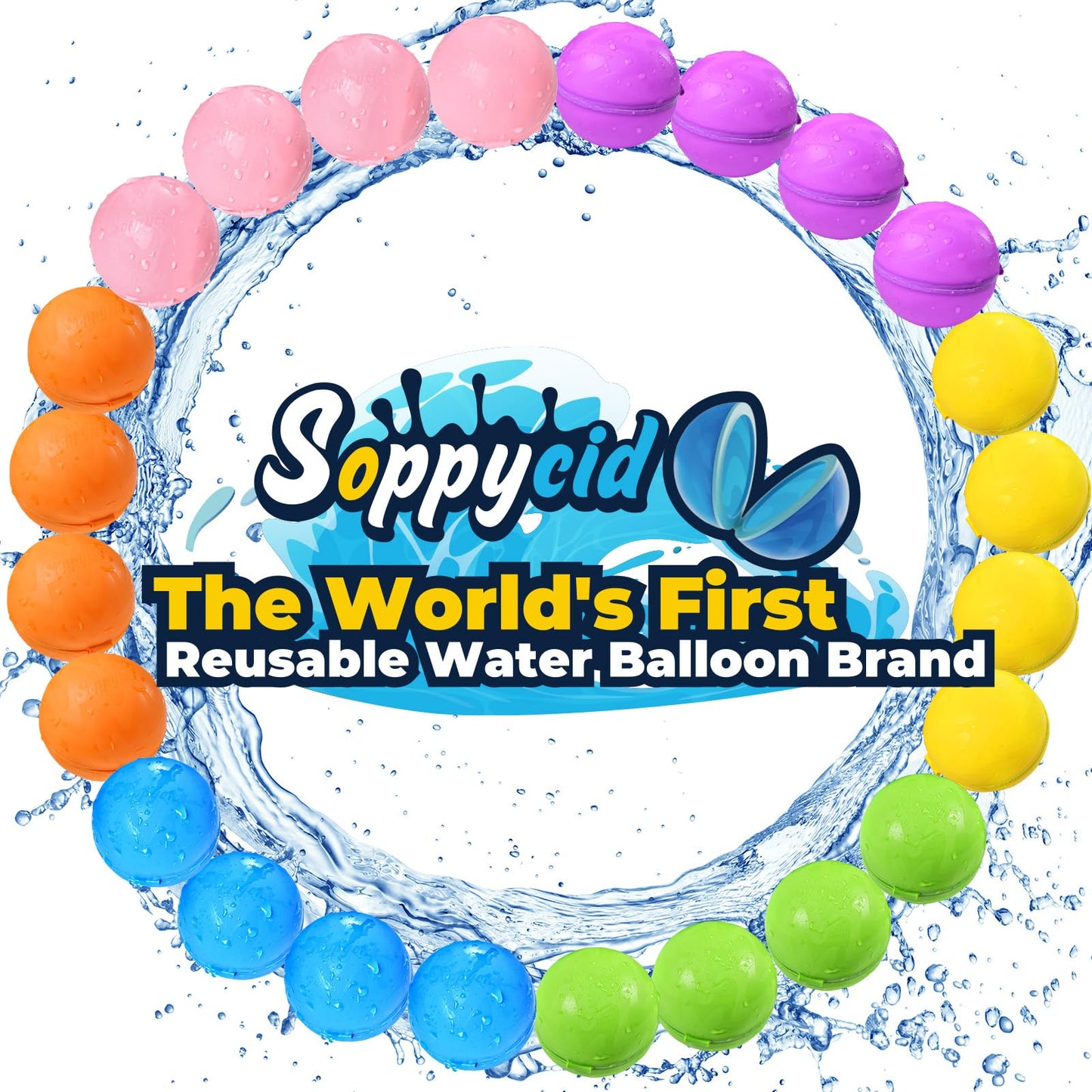 HotReusable Water Balloons 12PCS - Summer Water Toys for Pool Beach & Outdoor, Self-Sealing Refillable Water Bombs for Kids Ages 3-14, Magnetic Splash Balls for Kids Fun Games & Activities