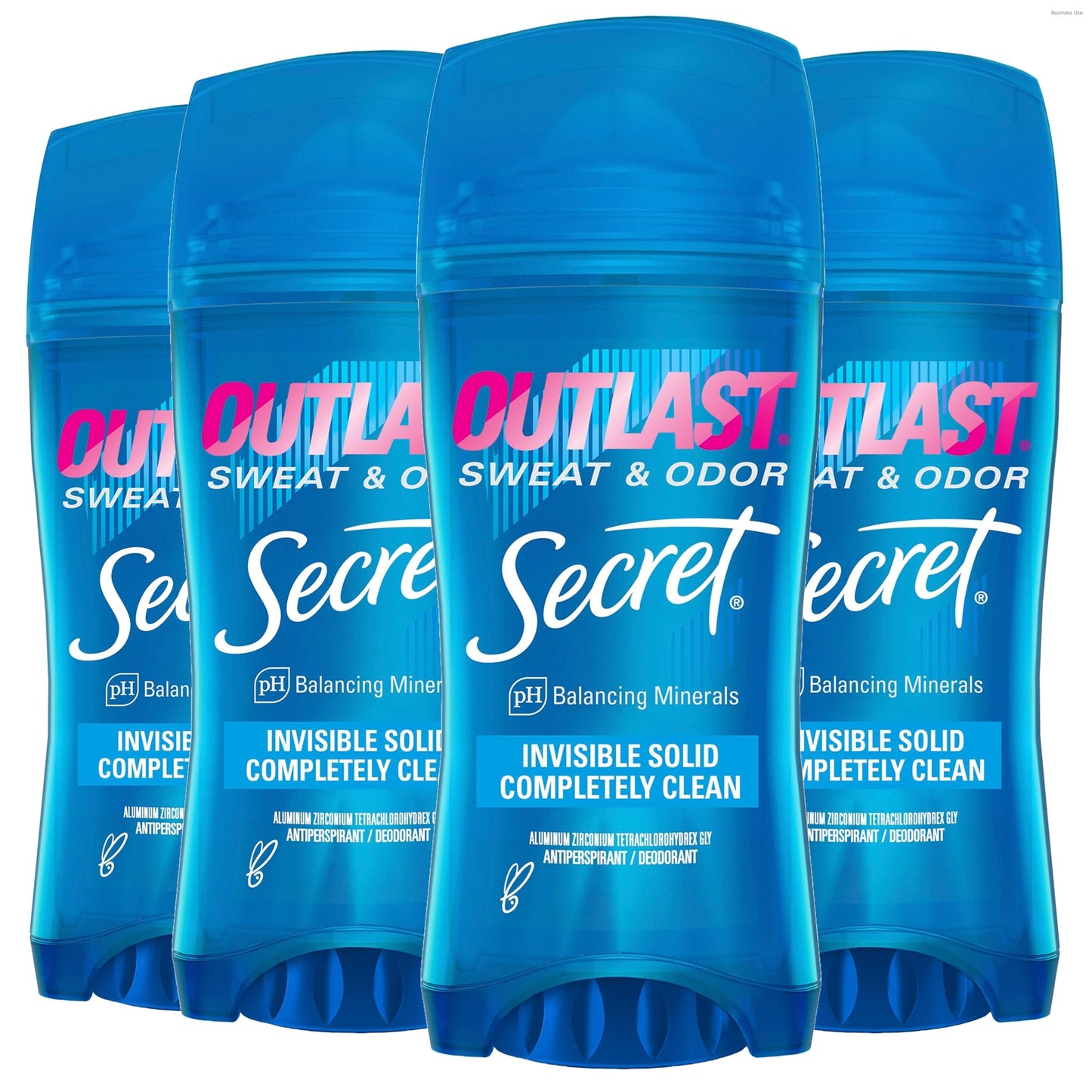 HotSecret Outlast Antiperspirant Deodorant for Women, 72hr Sweat & Odor Protection, PH Balancing Minerals, Invisible Solid, Completely Clean Scent, 2.6 oz (Pack of 2)