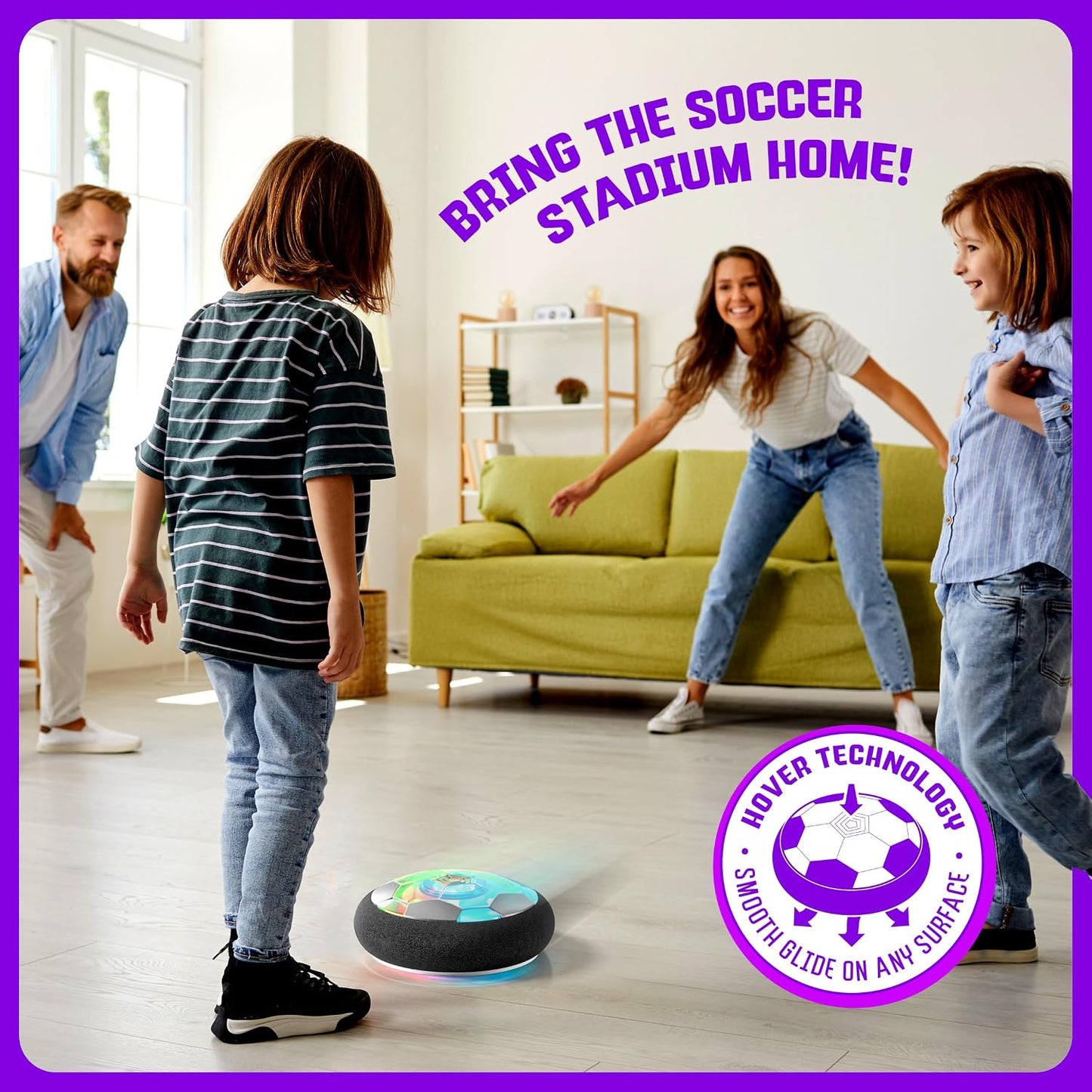 HotNinja Blast Hover Soccer Light-Up Ball, Birthday Gift for Boys, Indoor Toy Games, Kids Gifts for Age 5, 6, 7, 8, 9, 10, 11, 12 Years Old, Boy Toys for Age 3 Years and Up.