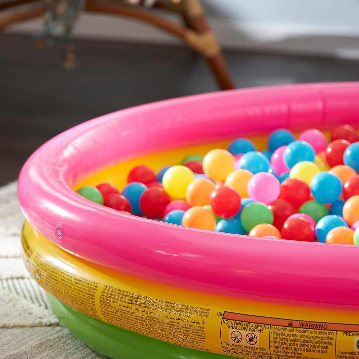 HotIntex Kiddie Pool - Kid's Summer Sunset Glow Design - 58" x 13"