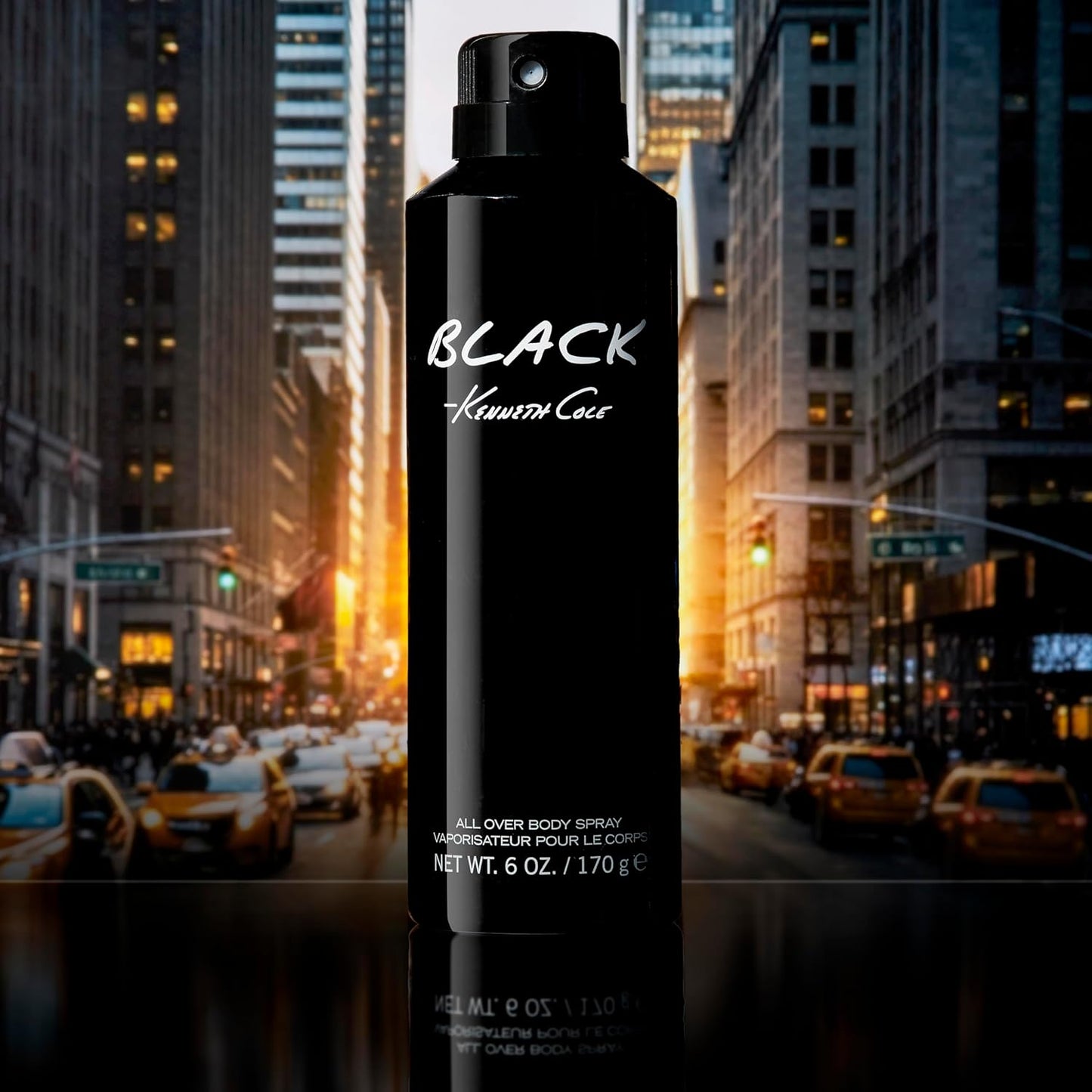 HotKenneth Cole Black All Over Body Spray for Men, Aromatic Woody Fragrance, Notes of Watermint, Mandarin, Cedar, and Musk, Long-Lasting Cologne, 6.0 Fl. Oz
