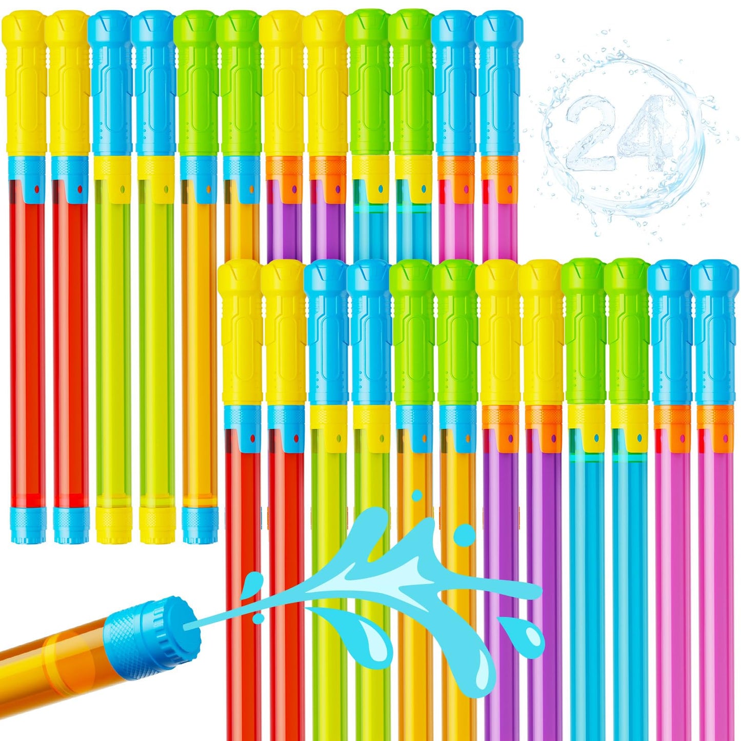 Hot LQYoyz Water Guns for Kids -16.5'' Bulk Squirt Gun for Kids Adults, Summer Party Blaster Water Guns for Outdoor Swimming Pool Beach Water Fighting 6 Pack