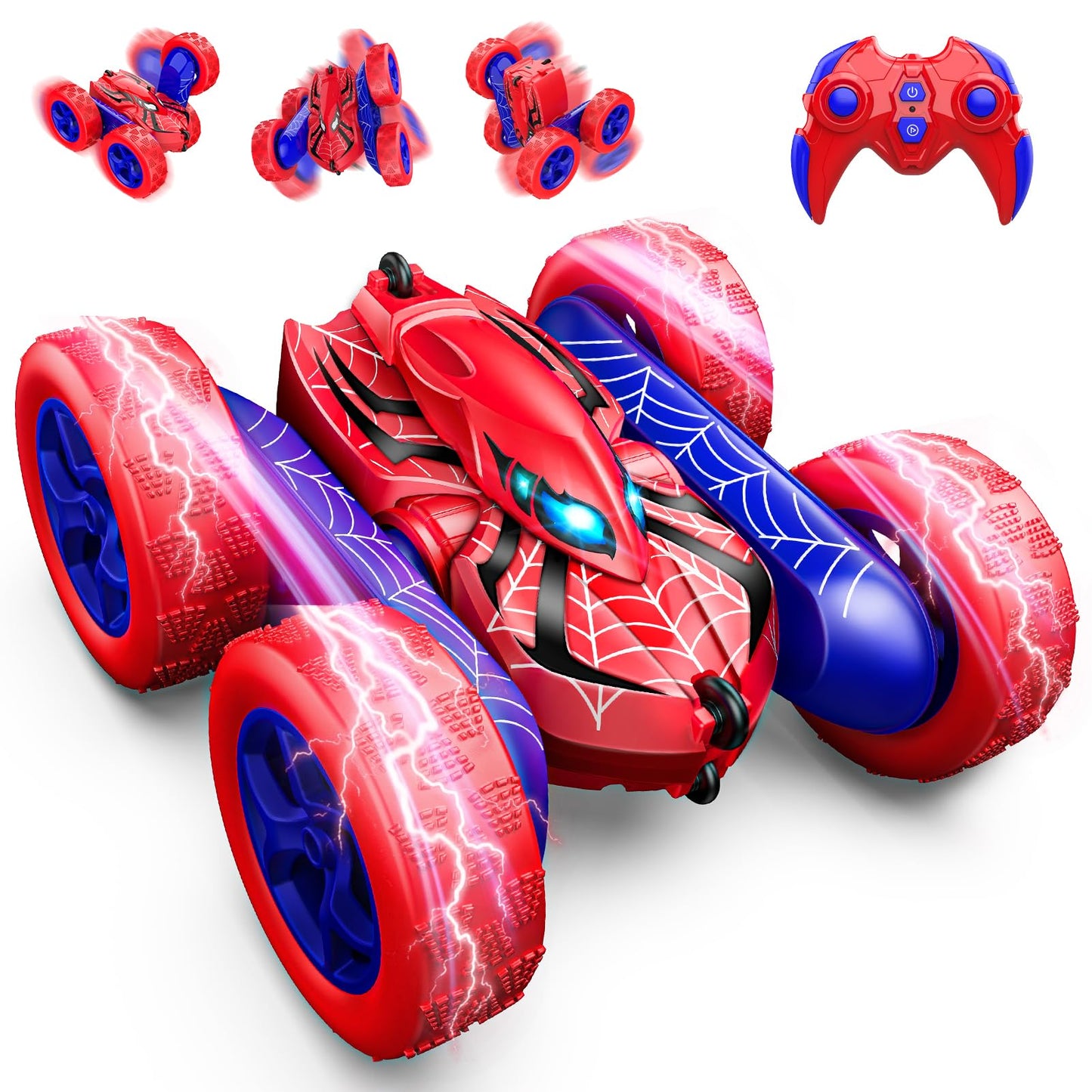 Hot Excitobo Remote Control Car,RC Cars Boys Toys for 3 4 5 6 7 8 9 10 11 12 Year Old Boy Double Sided 360°Flip 4WD Rechargeable Drift RC Race Car Birthday Gifts Easter Basket Stuffers for Kids Age 3-12