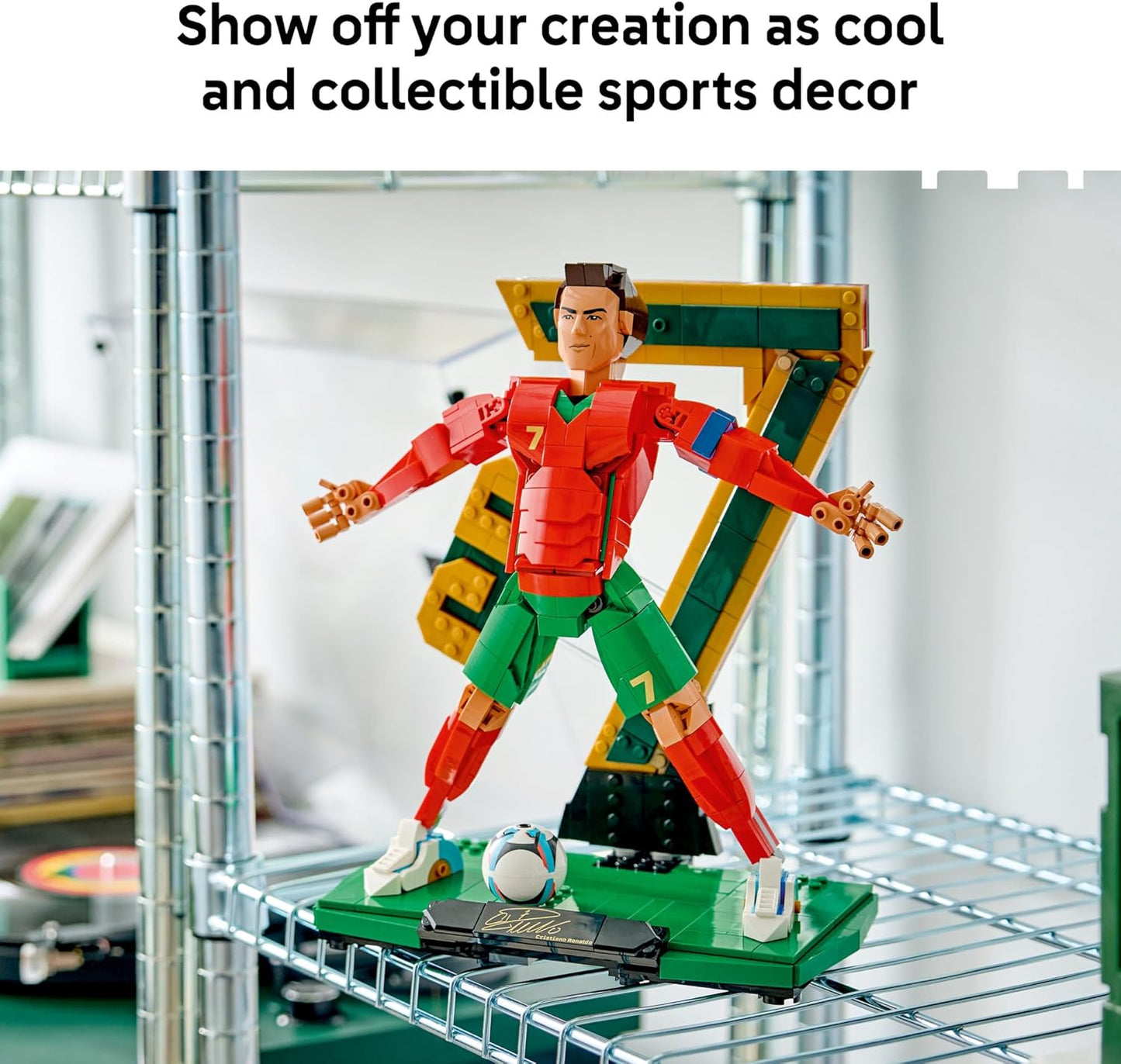 Hot LEGO Editions Cristiano Ronaldo – Soccer Legend - Building Set for Boys & Girls, Ages 12+ - Collectible Soccer Gift with Plaque - Kids Bedroom or Shelf Decor - 43016