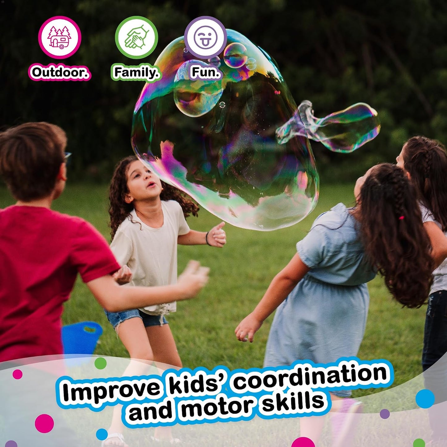 Hot 4 Big Bubble Wands: Making Giant Bubbles. Great Birthday Activity and Party Favor. Giant Bubble Solution Not Included.