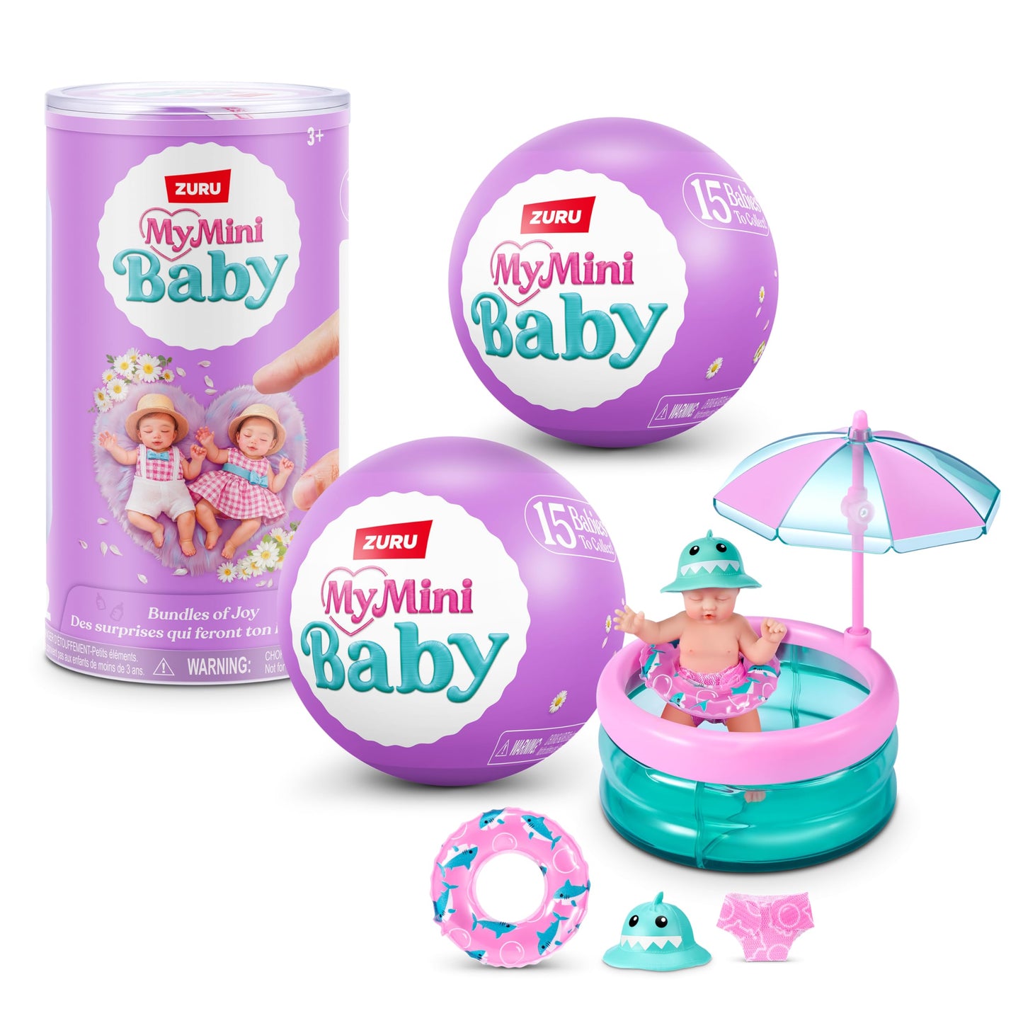 Hot5 Surprise My Mini Baby Series 2 By ZURU, Collectible Mystery Capsule, Toy for Girls, Realistic Miniature Baby, Playset and Accessories (2 Capsules)