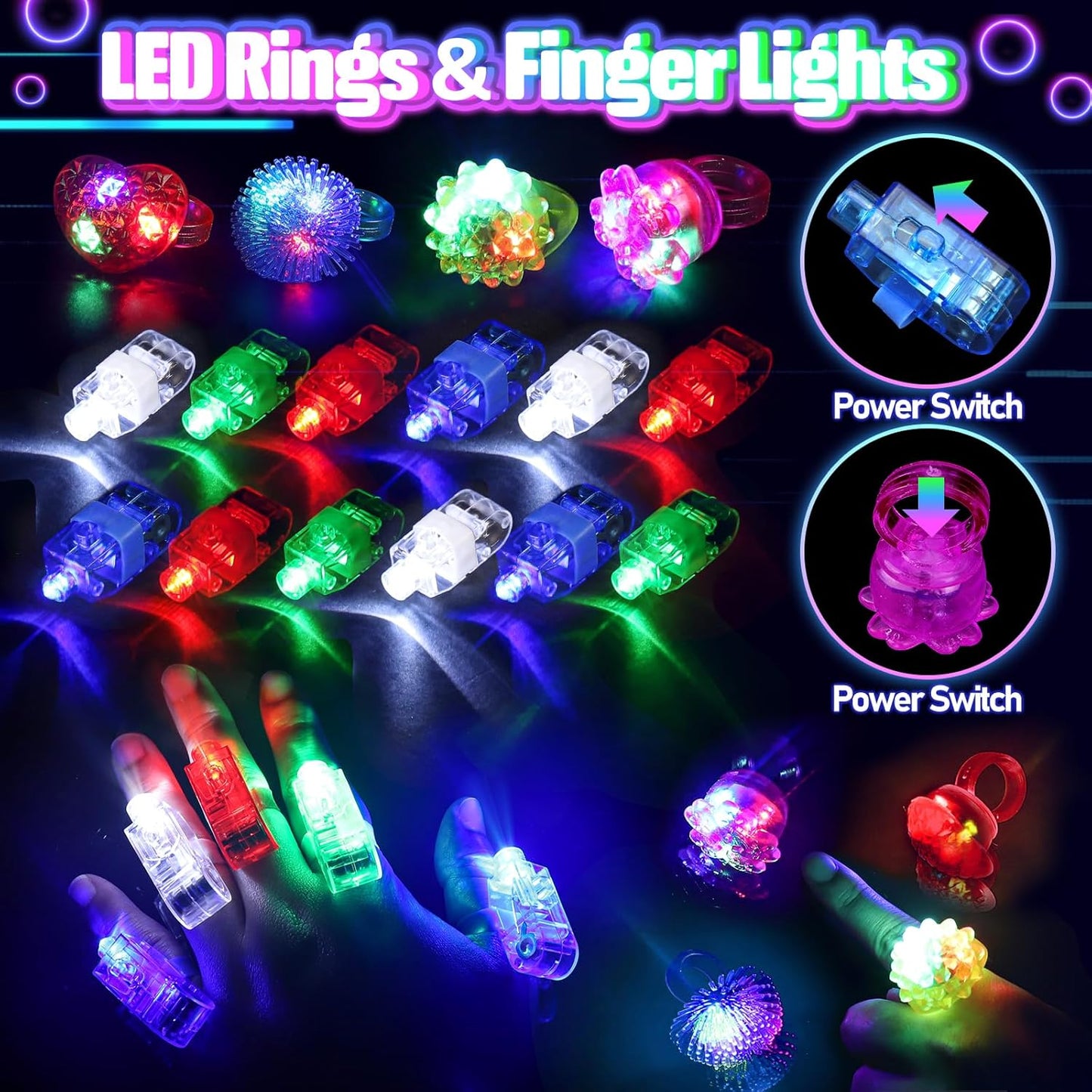 Hot150PCS Glow in the Dark Party Supplies for Kids Adults, Light Up Party Favors with Light Up Glasses, Headband, Rings, 100 Glow Sticks Bulk Party Pack DIY Glow Necklaces Bracelets, Neon Party Supplies