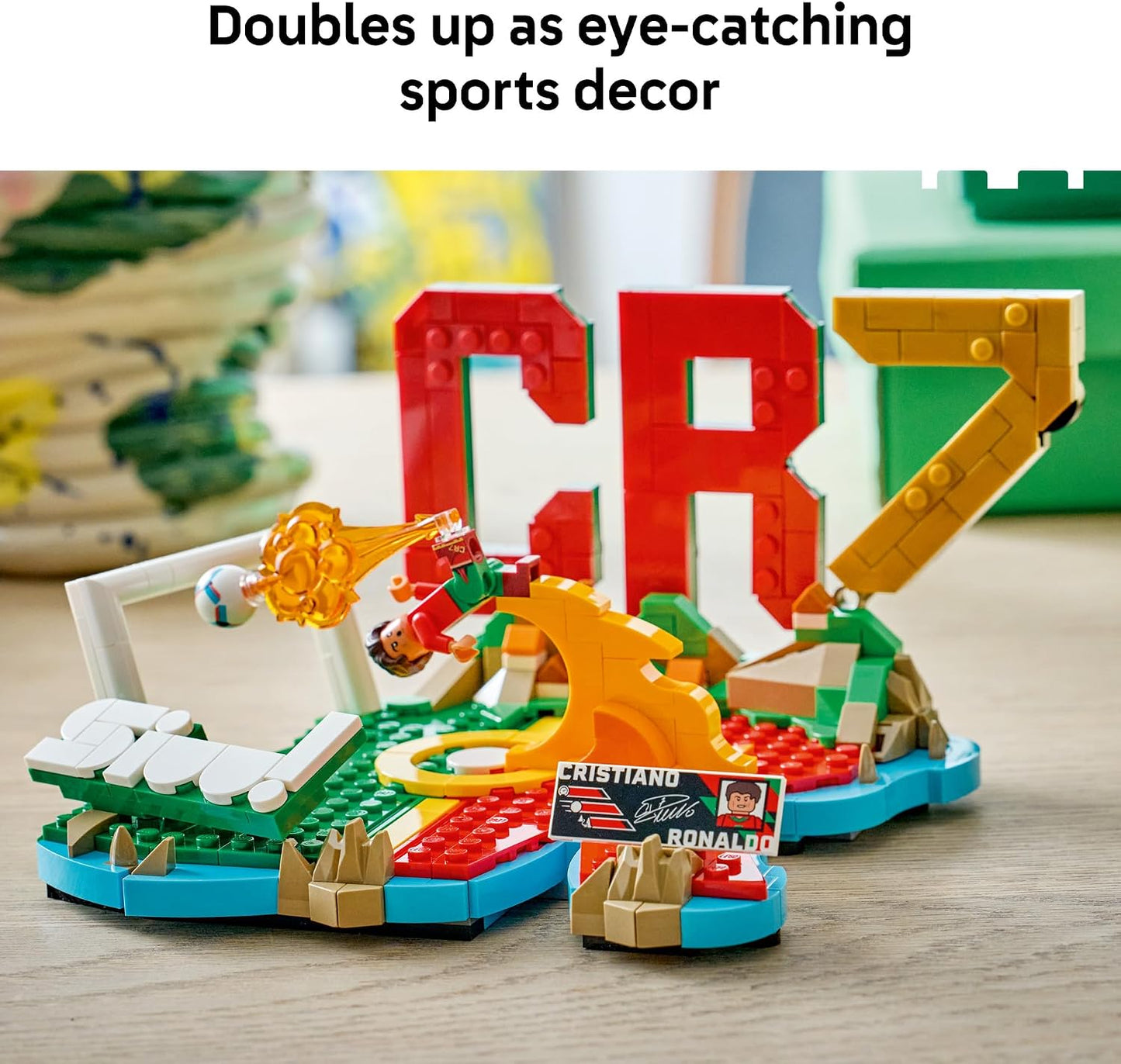 HotLEGO Editions Cristiano Ronaldo – Soccer Highlights - Building Set for Boys & Girls, Ages 10+ - Collectible Soccer Gift with Plaque - Kids Bedroom or Shelf Decor - 43012