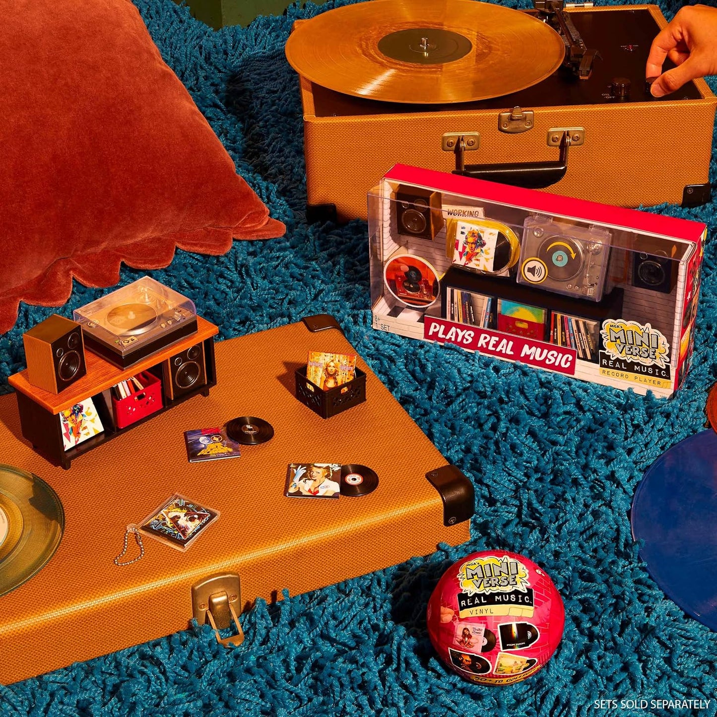 HotMGA's Miniverse Real Music Record Player Mini Collectibles, Mini Playable Record Player, Collectors, Gift, Beethoven