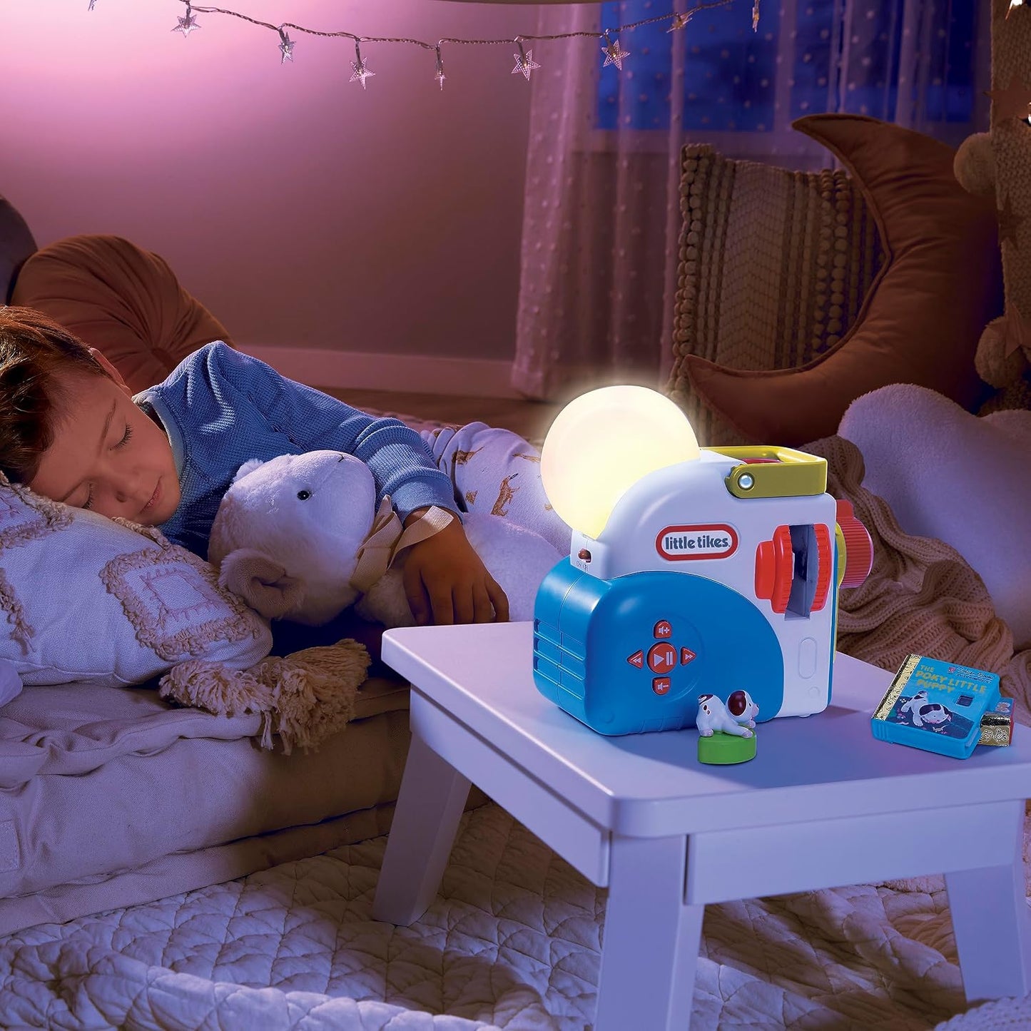 HotLittle Tikes Story Dream Machine Starter Set, Storytime, Books, Little Golden Book, Audio Play, The Poky Little Puppy Character, Nightlight, Toy Gift for Toddlers and Kids Girls Boys Ages 3+